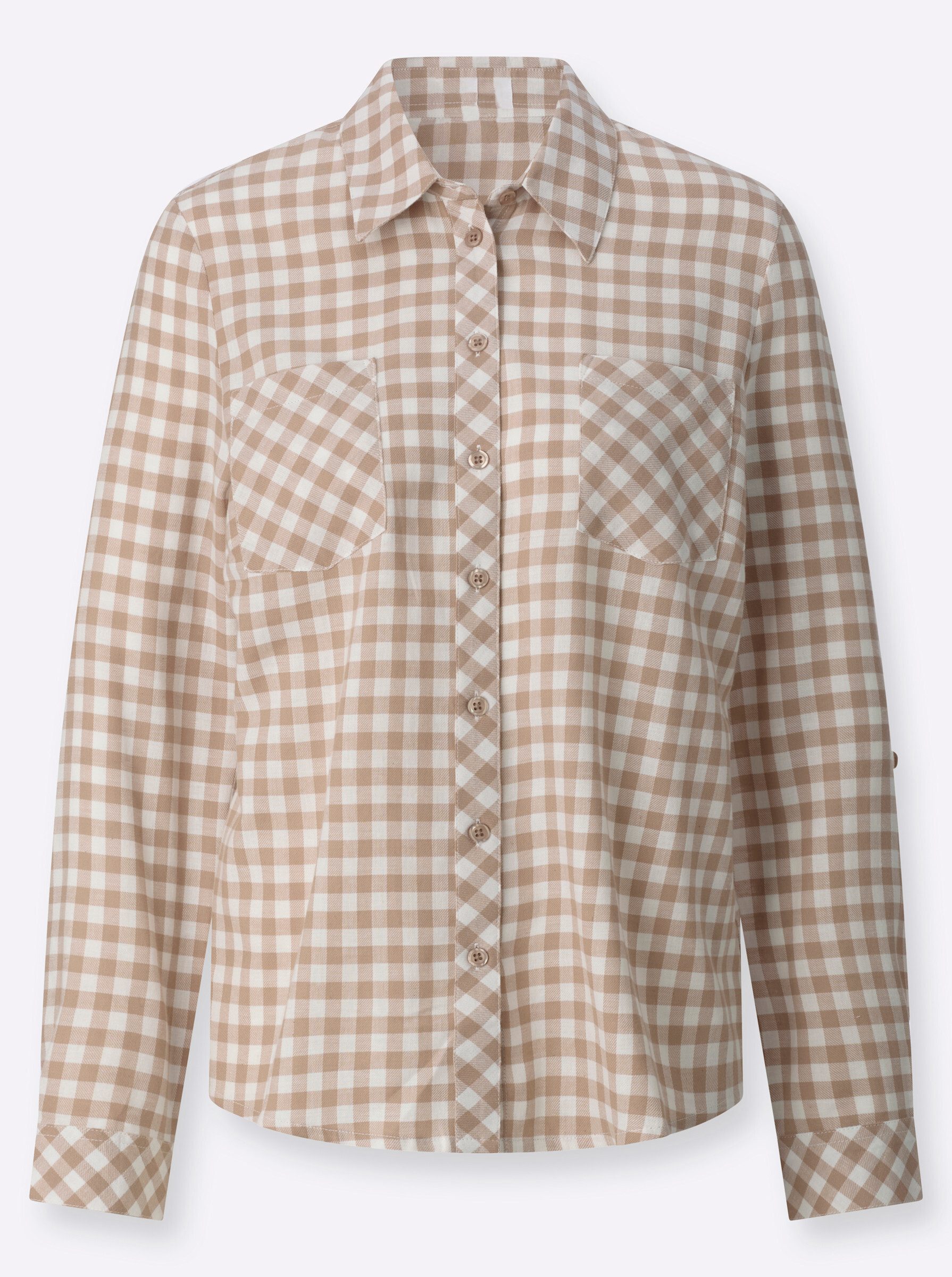 Witt Klassische Bluse Karo-Flanellbluse Langarm