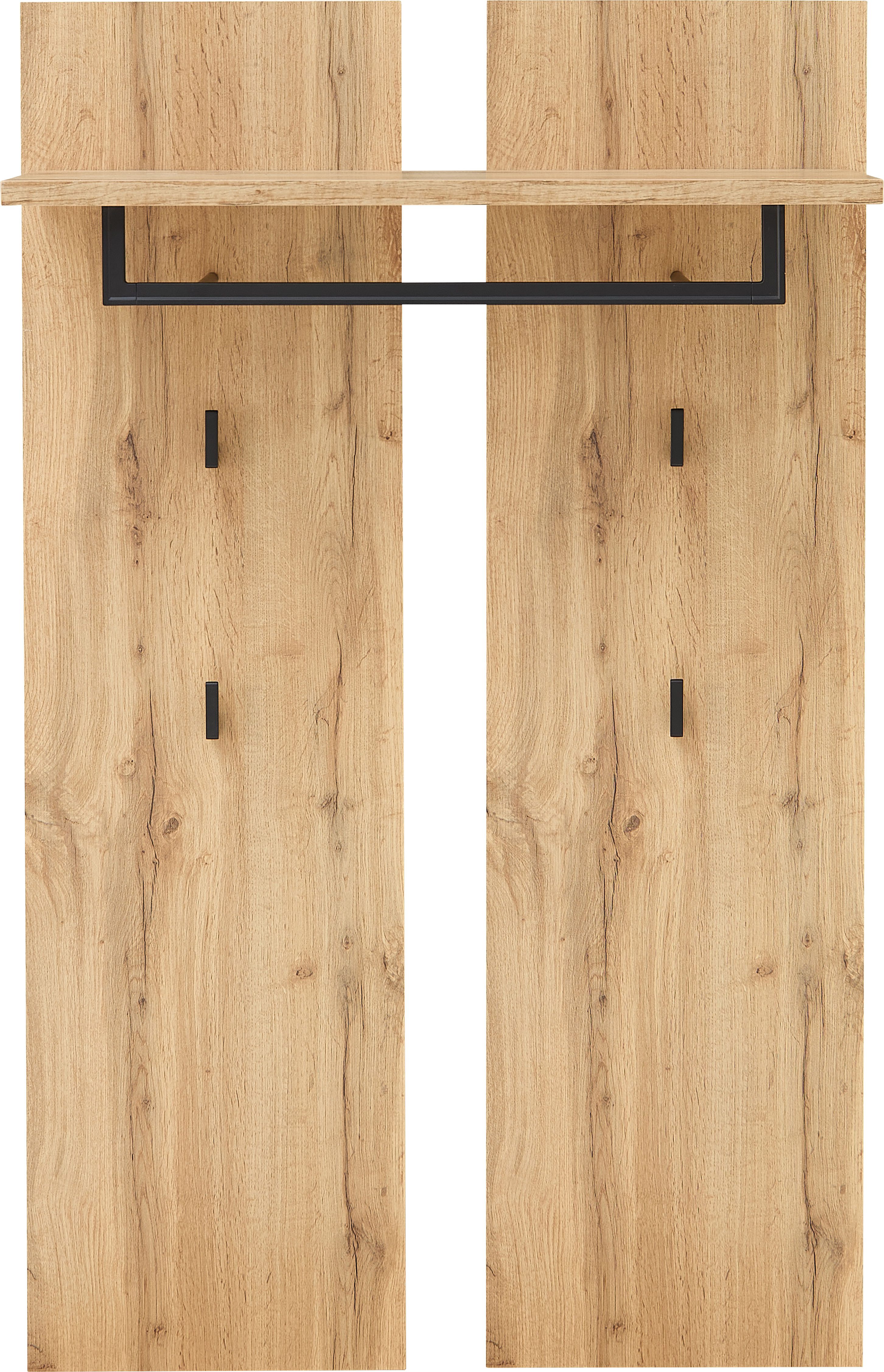 Innostyle Garderobenpaneel Sparks Garderobenpaneel; 80x130x30cm (B/H/T) (1 St), 1 Boden, 4 Haken, 1 Kleiderstange