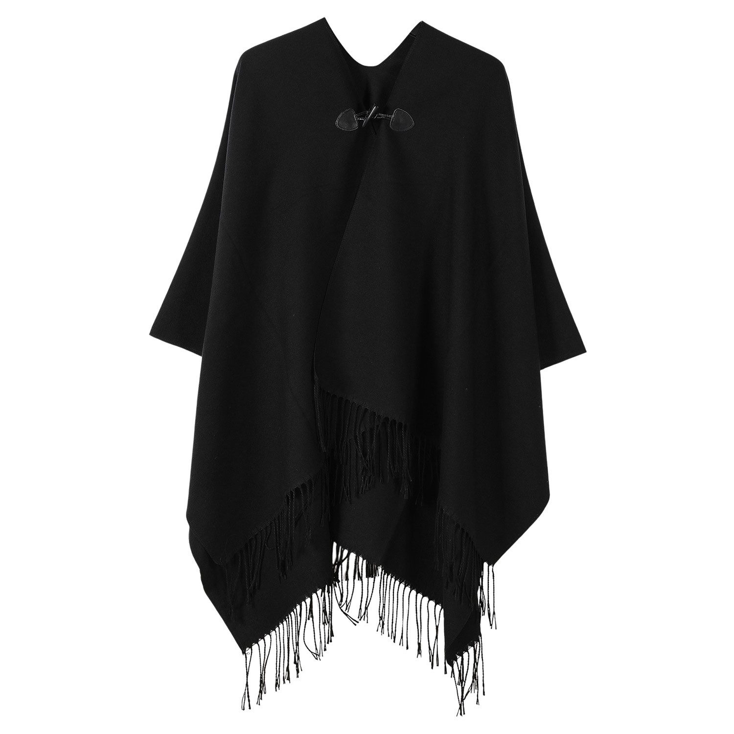 Refttenw Poncho Damen Warm Elegant Poncho,Cardigans Пуловеры,Mit Quasten,Knöpfen