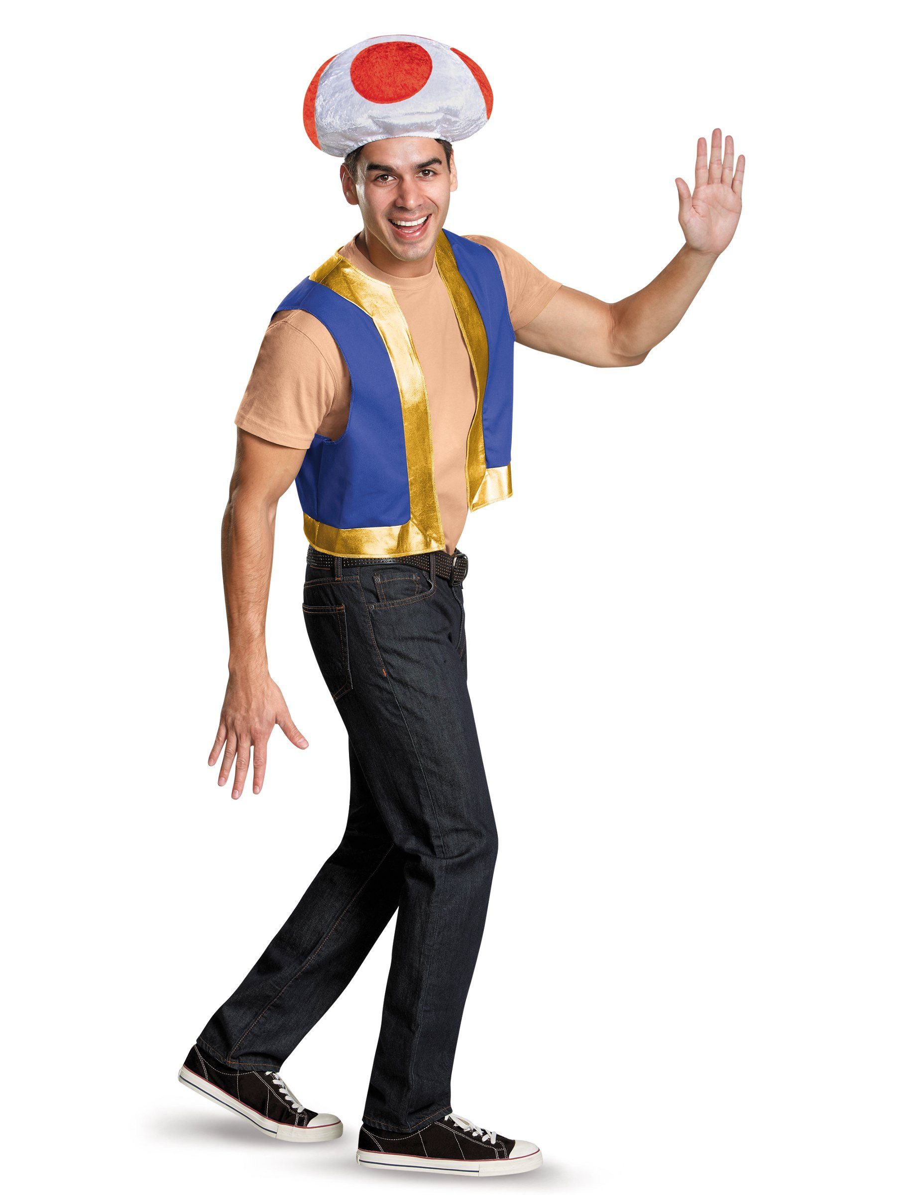 Disguise Kostüm Toad-Accessoire-Set Super Mario Nintendo-Lizenzartikel bunt