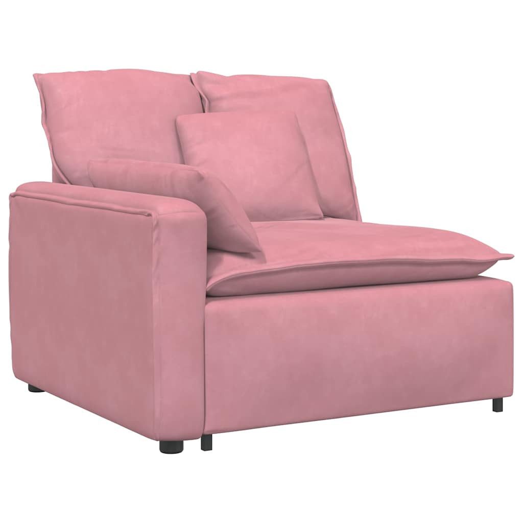 vidaXL Sofaelement Modulares Sofa mit Kissen Rosa