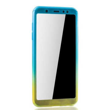 König Design Handyhülle Samsung Galaxy A6 Plus (2018), Samsung Galaxy A6 Plus (2018) Handyhülle 360 Grad Schutz Full Cover Mehrfarbig