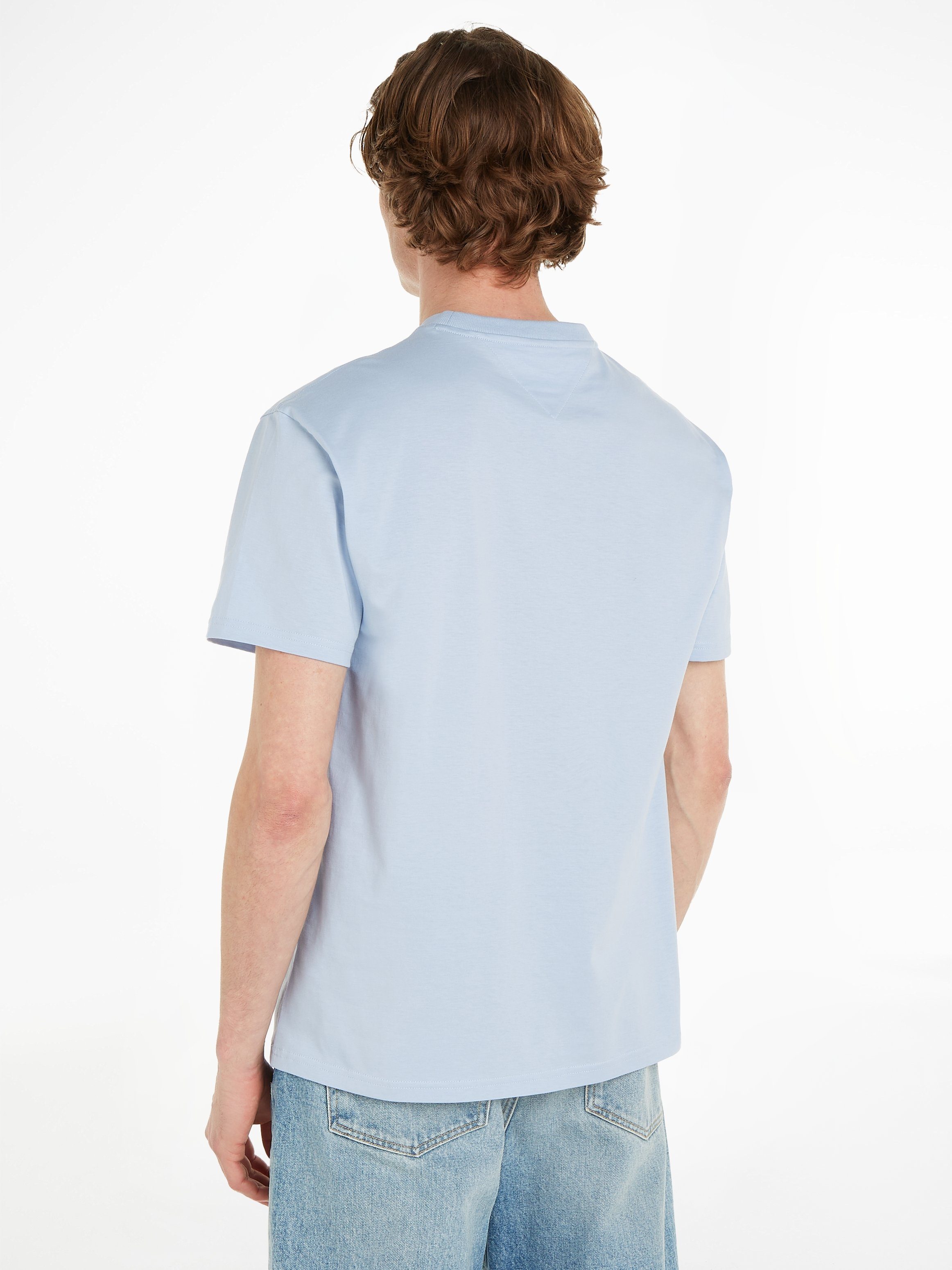 Tommy Jeans T-Shirt TJM CLASSIC JERSEY C Logostickerei blue NECK breezy mit