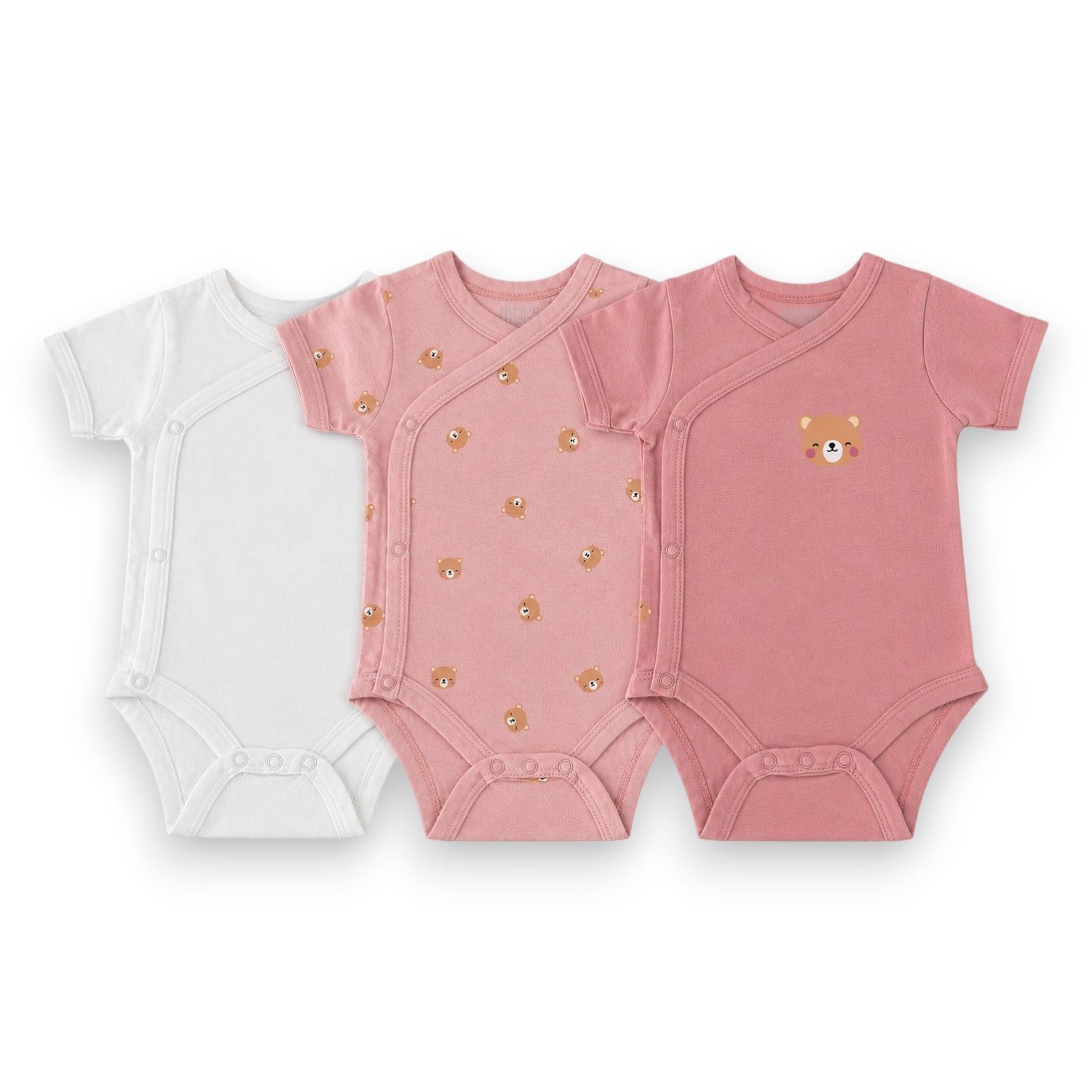 Kurzarmwickelbody Baby Body Kurzarm » Kurzarmbody » Wickelbody 3er Pack