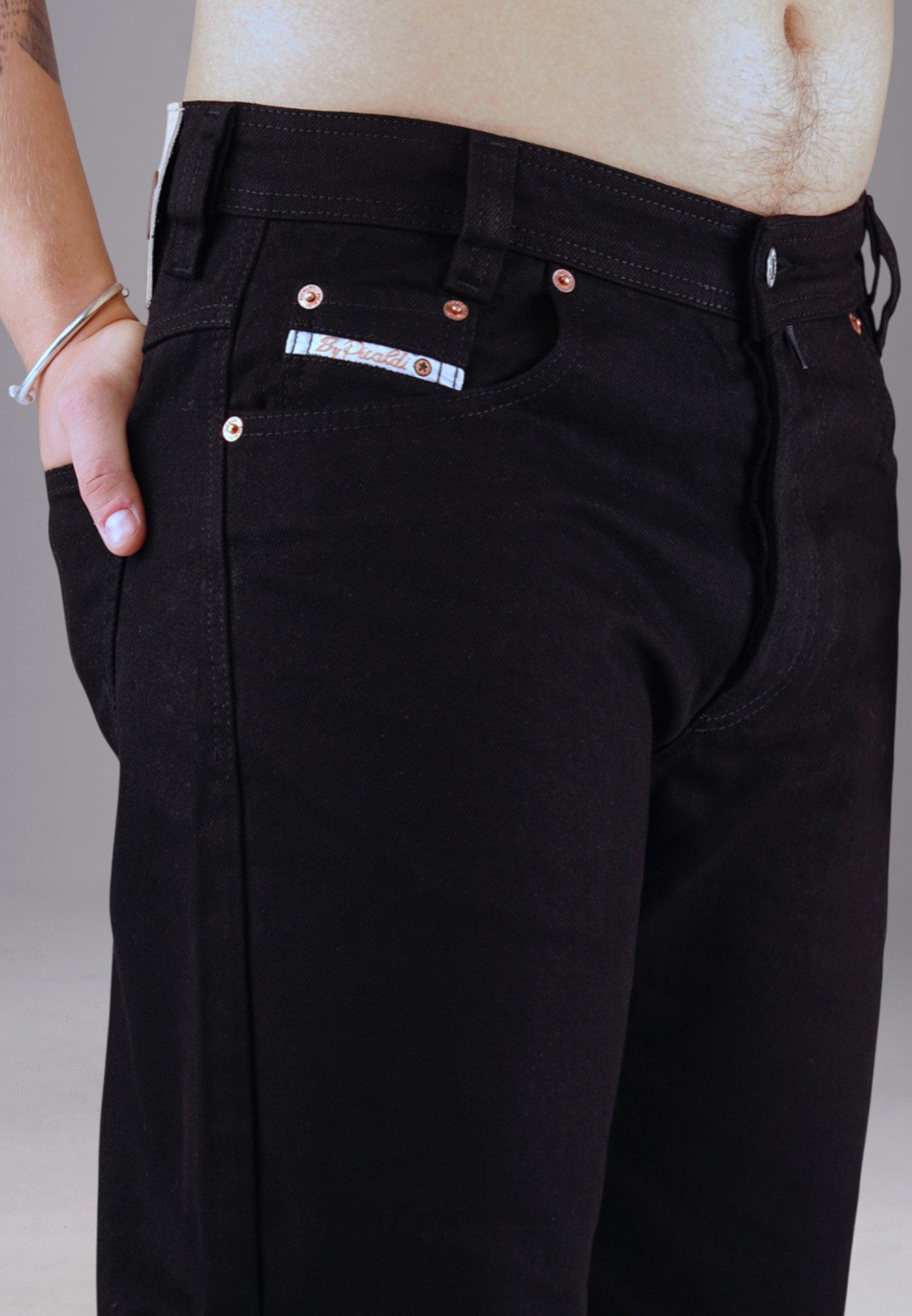PICALDI Jeans Relax-fit-Jeans Baggy Zicco 474 Black – Clean Black Denim mit Straight Leg (1-tlg) Baggy Jeans
