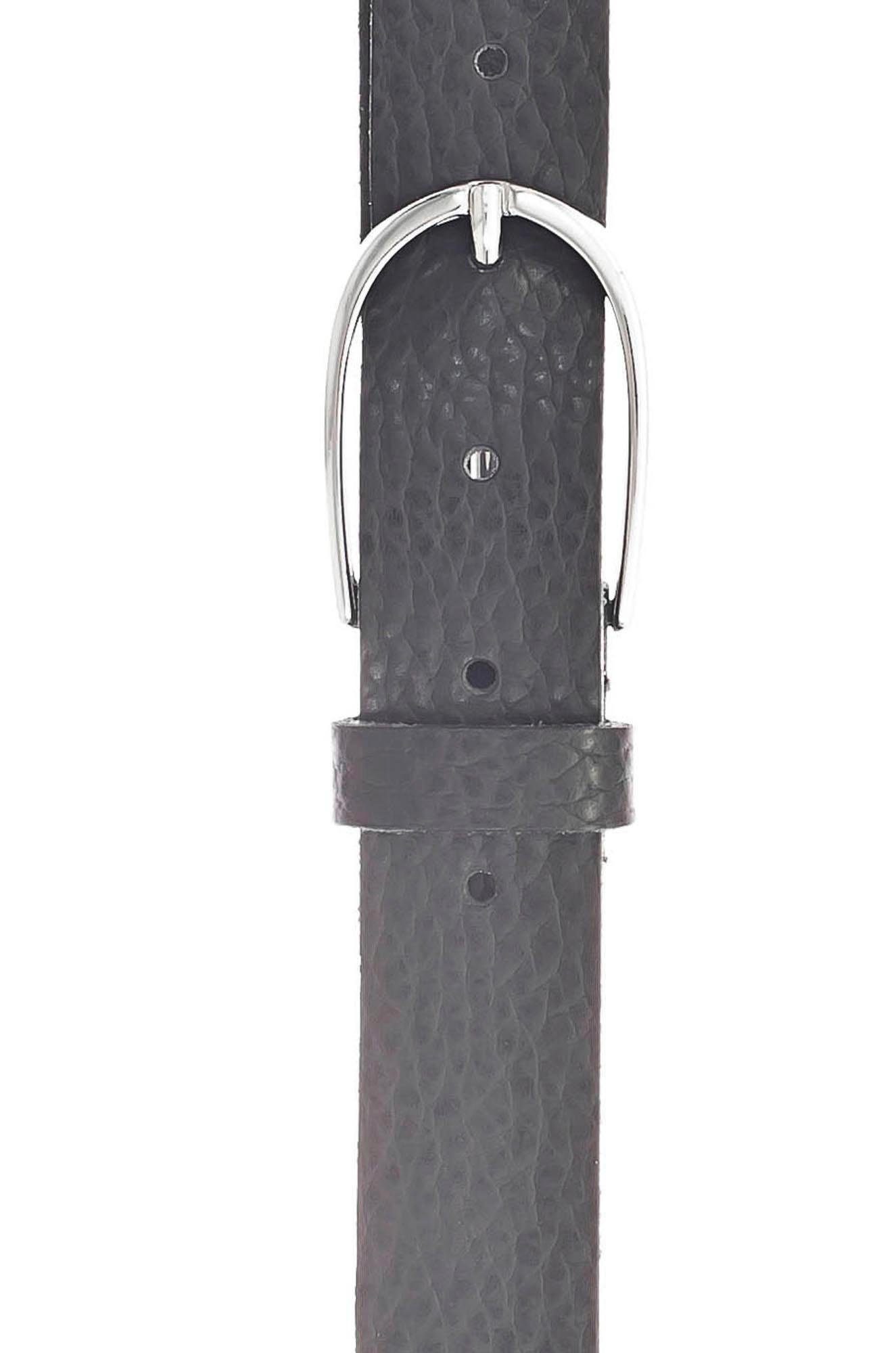 Vanzetti Ledergürtel Rindleder mit Metallicfolie mattem Finish schwarz mit