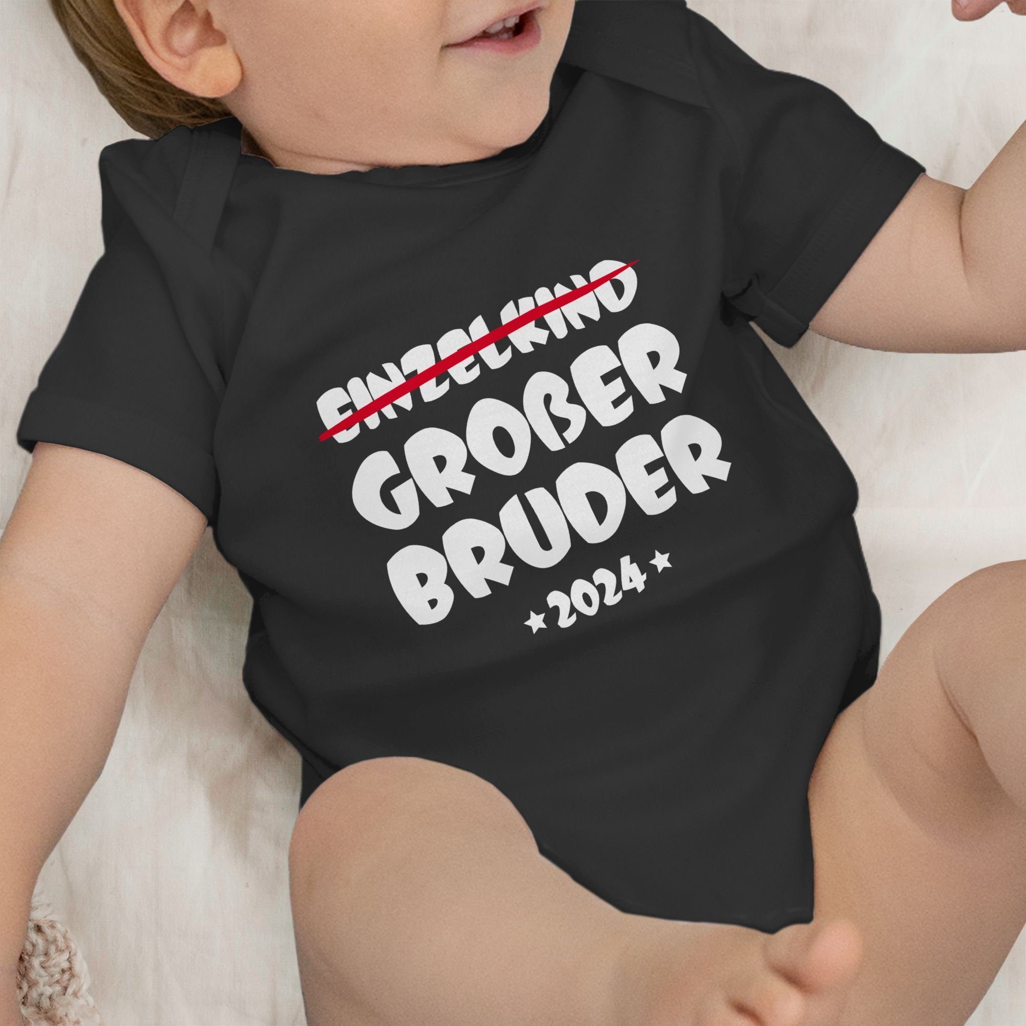 Shirtracer Shirtbody Einzelkind Großer Schwarz Bruder 2 2024 Großer Bruder