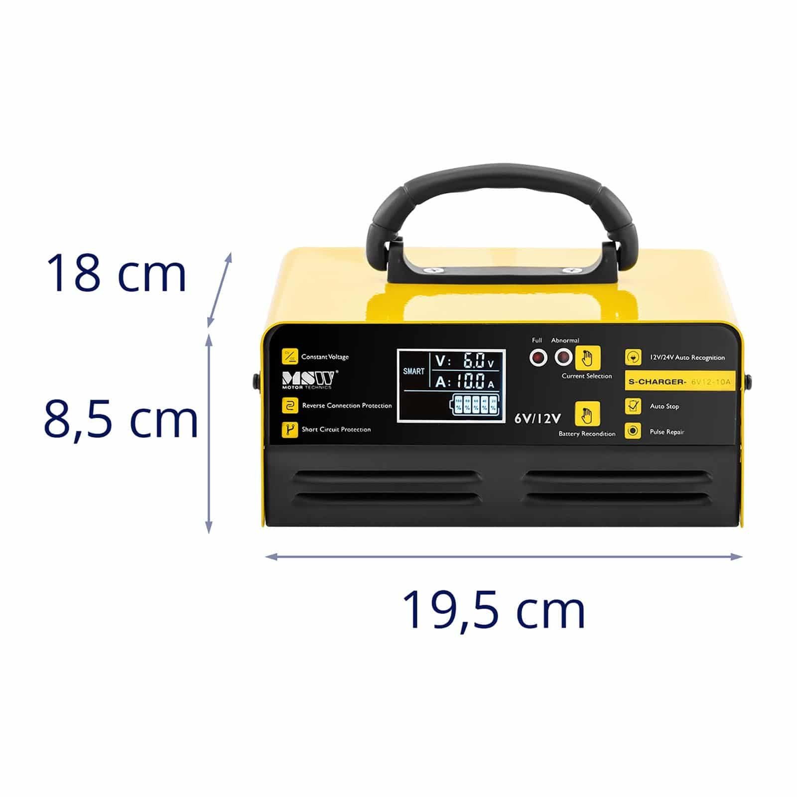 10/10A Autobatterie-Ladegerät smartes 6/12V Autobatterie-Ladegerät Tragbares leistungsstarkes MSW