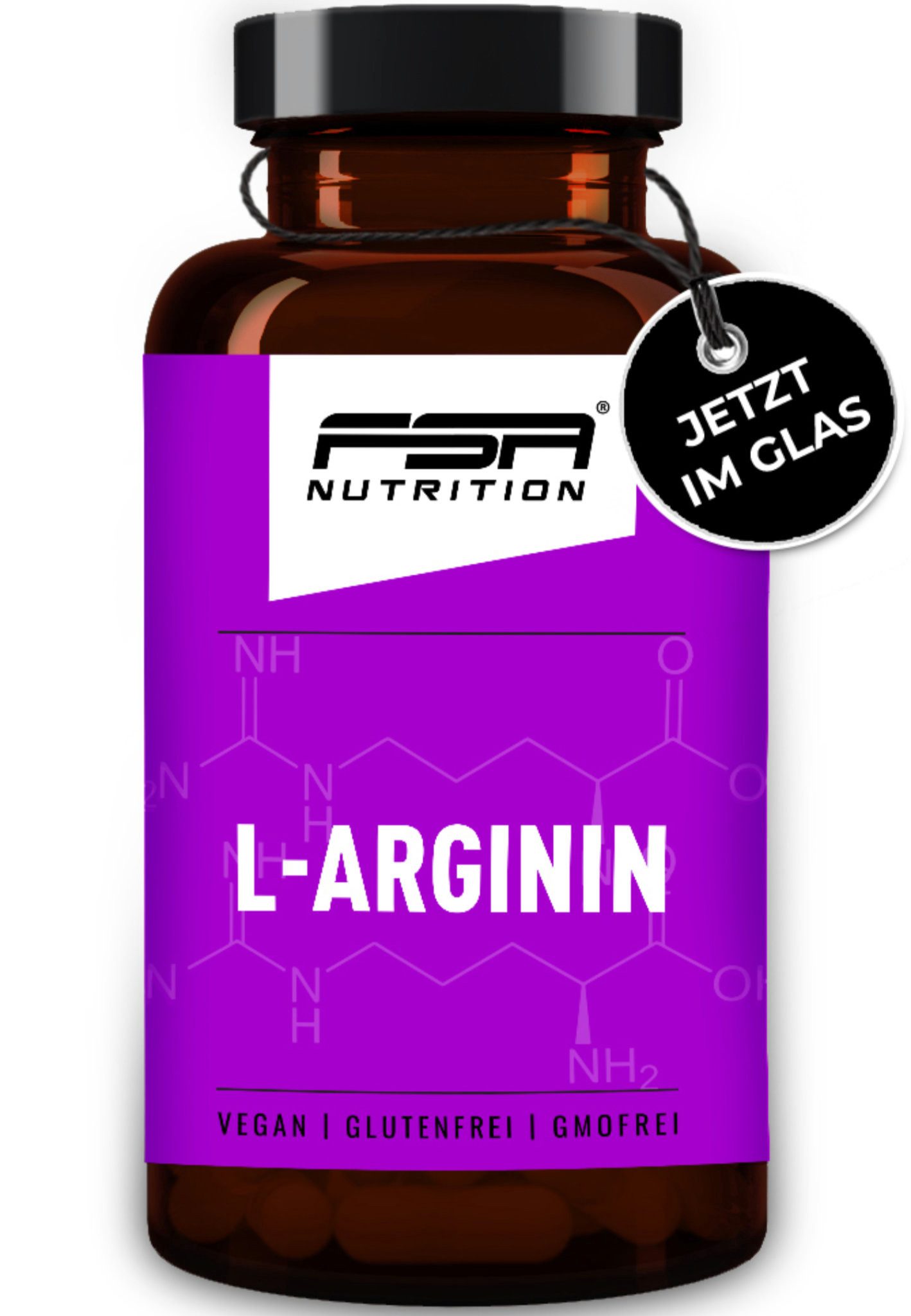 L-Arginin im Glas Kapseln
