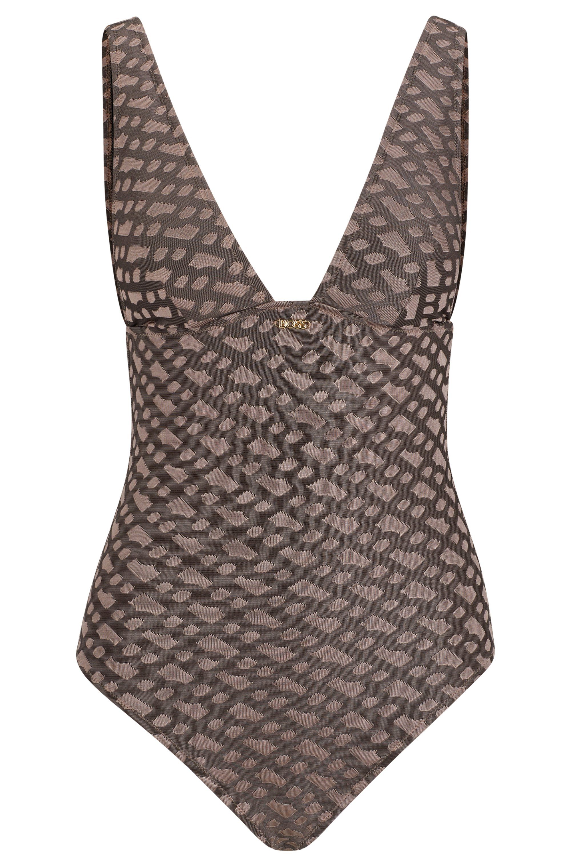 BOSS Badeanzug BEATRIX SWIMSUIT mit Markenlabel