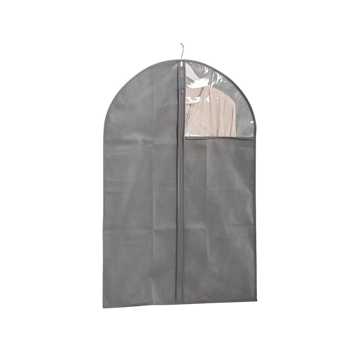 Vlies, m. Present 60 cm Zeller grau, 90 x Kleiderhülle Kleidersack Fenster