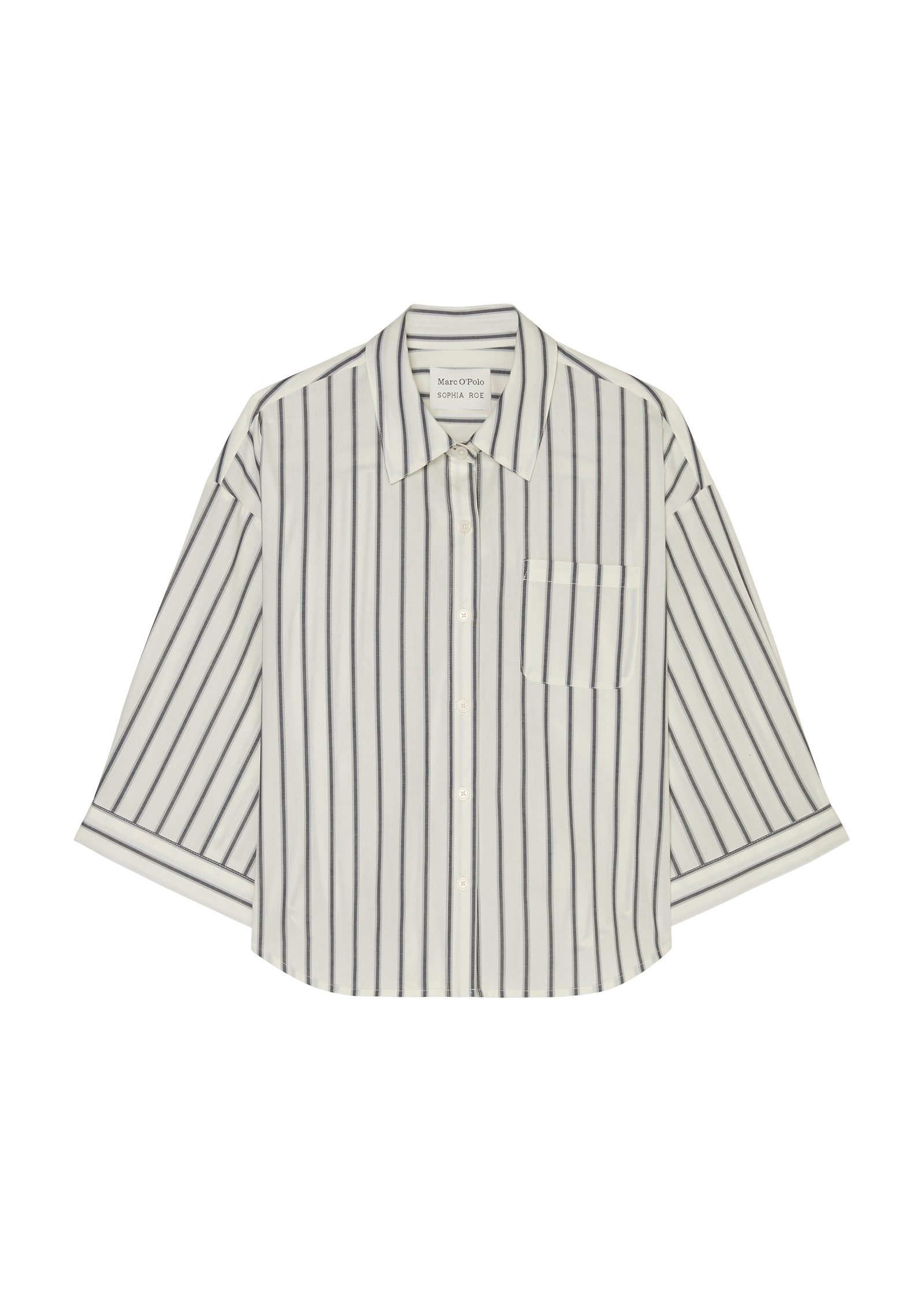 Marc O'Polo Hemdbluse Mix & Match Poplin Hemdbluse mit extra breiten Ärmeln günstig online kaufen