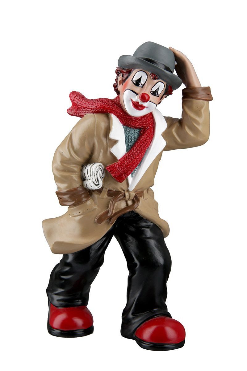 GILDE Comicfigur Clownfigur Stürmische Zeiten Kunstharz Handbemalt 15 cm (1 St)