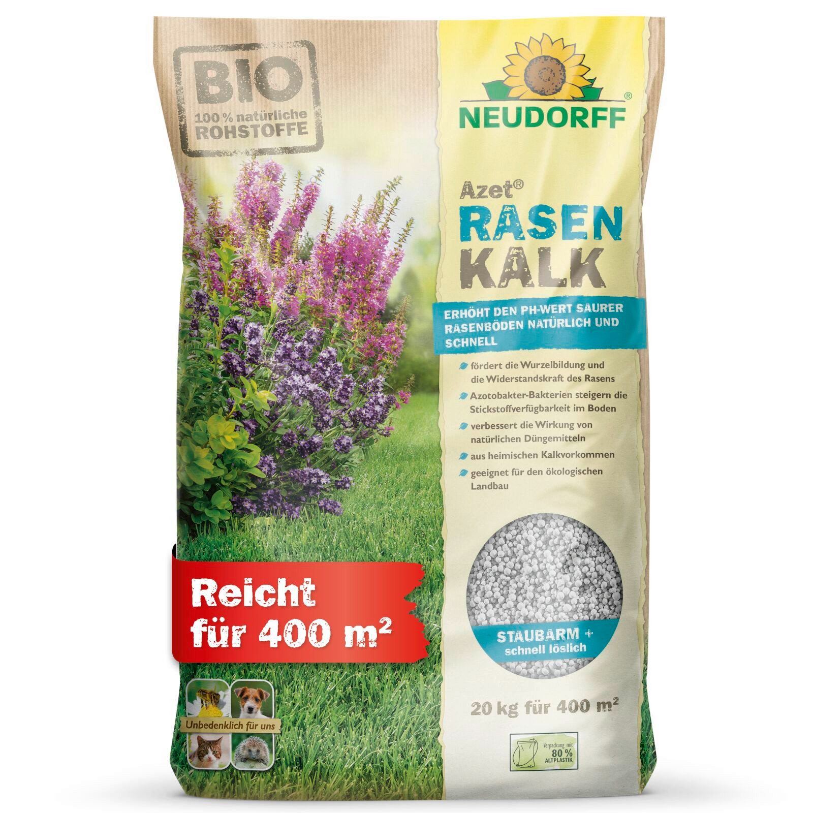 Rasendünger Neudorff Azet RasenKalk - 20 kg