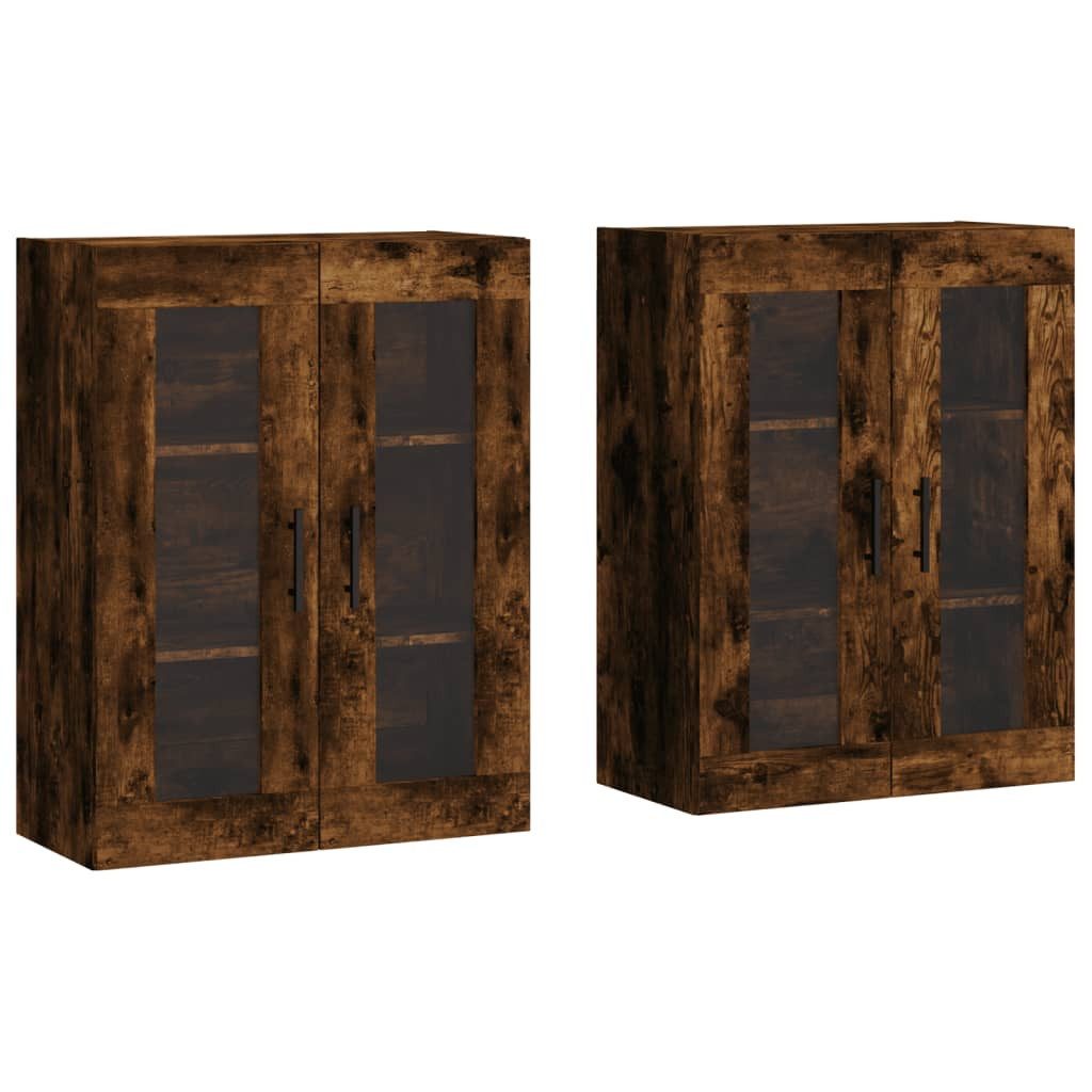 vidaXL Sideboard Wandschränke 2 Stk. Räuchereiche günstig online kaufen