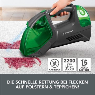 CLEANmaxx Teppichreinigungsgerät Polster- & Teppichreiniger kabellos 3in1, 150 W, Waschsauger Polsterreiniger Akku Nasssauger