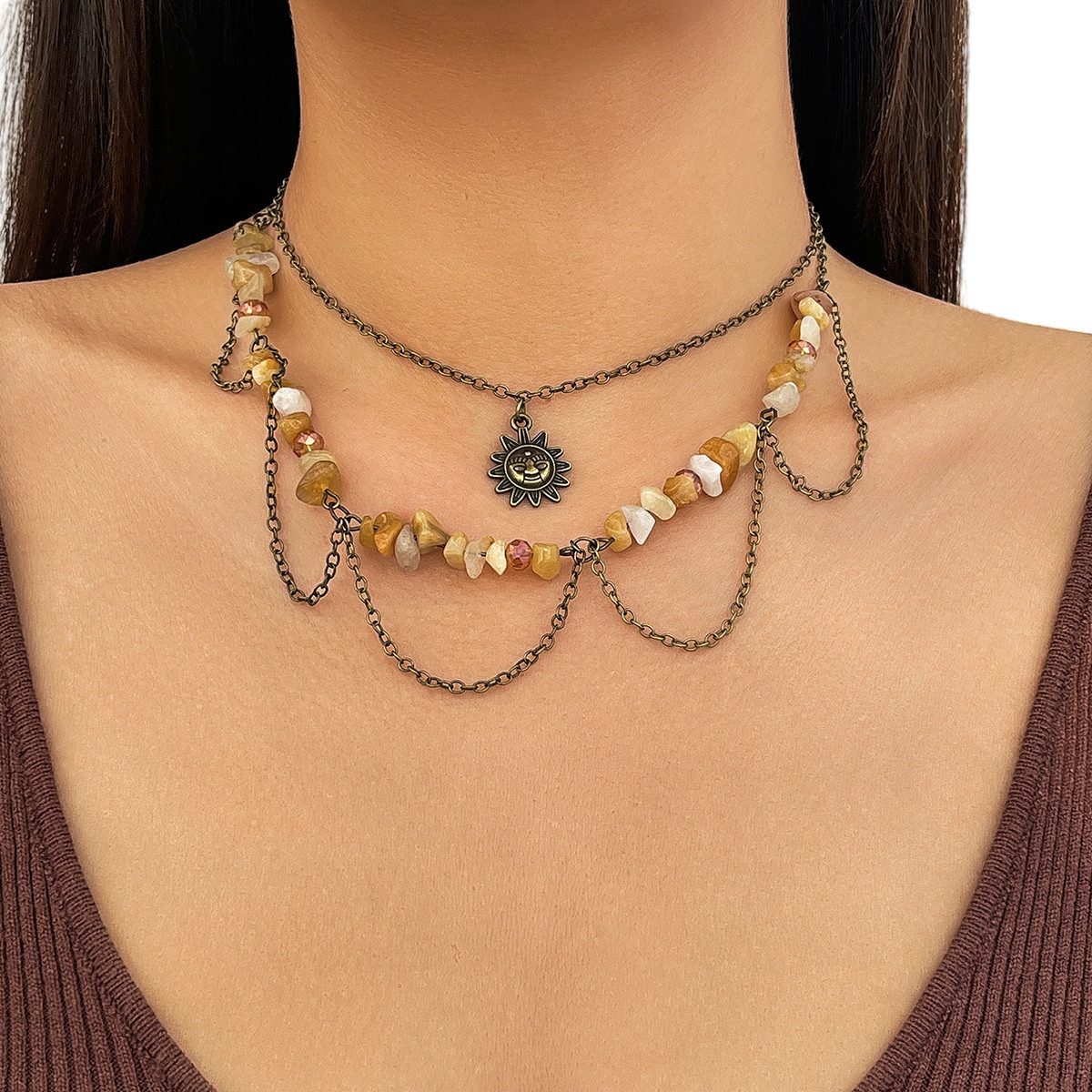 Coonoor Perlenkette Mehrreihige Halsketten für Damen,Boho günstig online kaufen