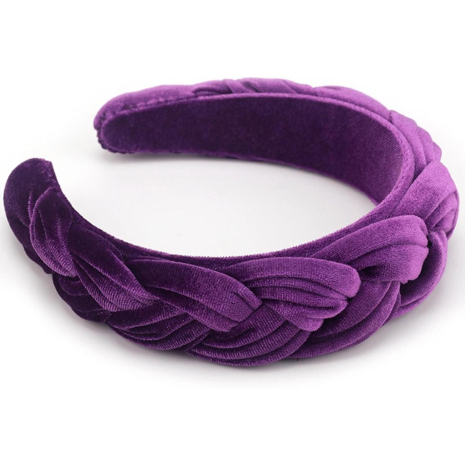LuxusKollektion Haarreif Samt Geflochtenes Stirnband Trachten Haarreif Breit Vintage Haarband