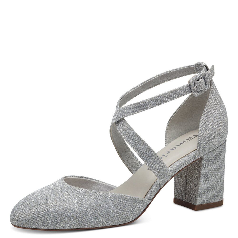 Elegantes Tamaris Silber Pumps Ebenbild