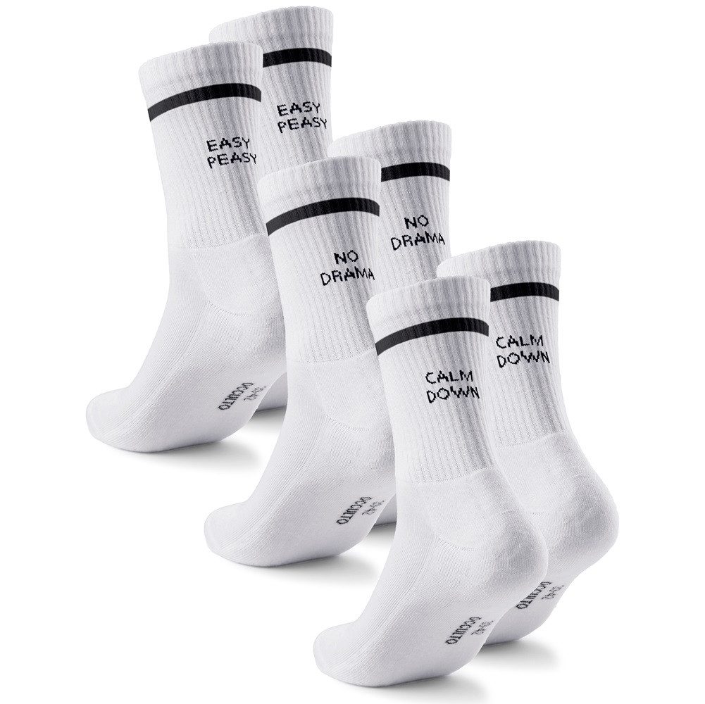 Tennissocken Damen & Herren Statement Tennis Socken 3er Pack (Modell: Leo)