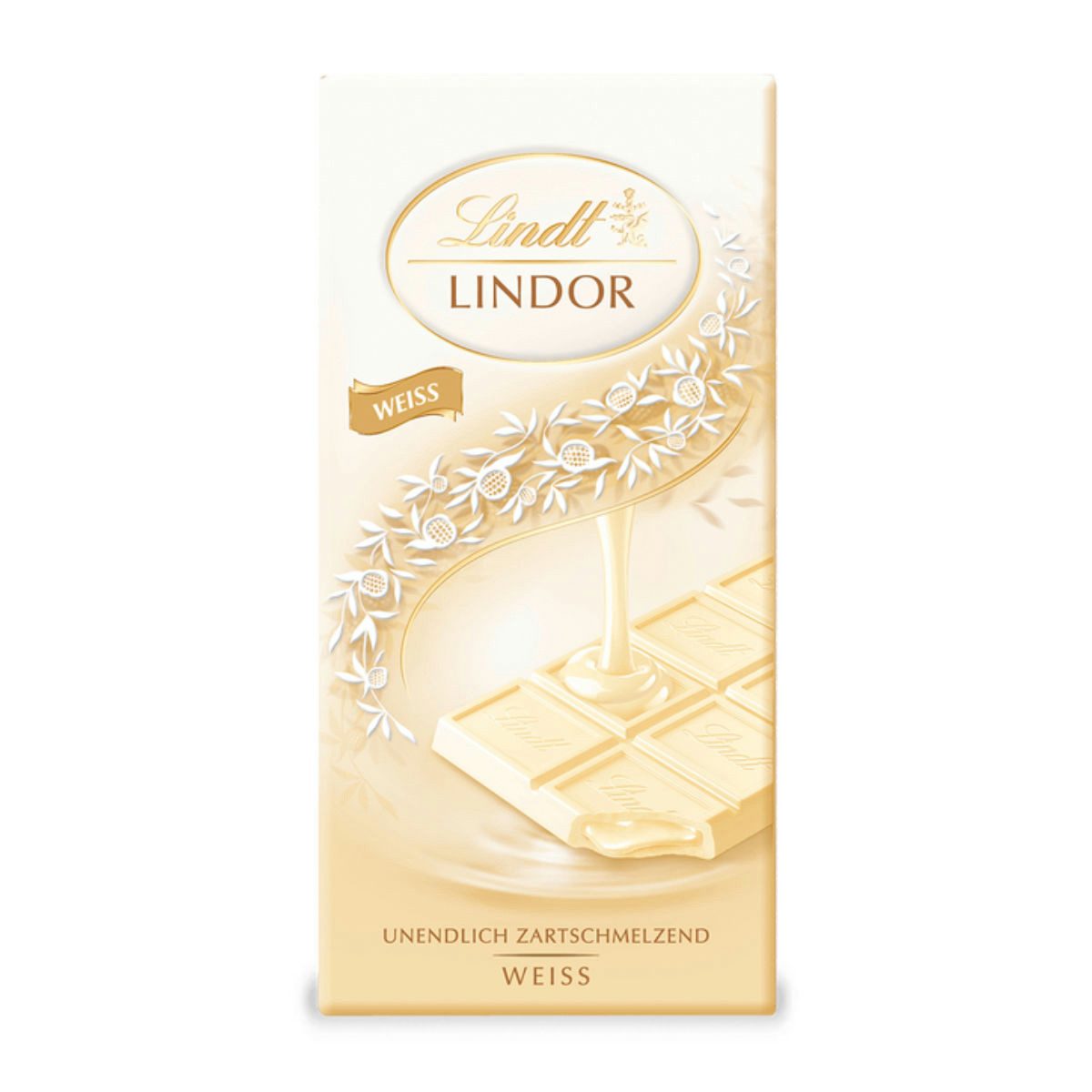 LINDT Schokolade, Lindt Lindor weiße Schokolade mit zartschmelzender Füllung 100g