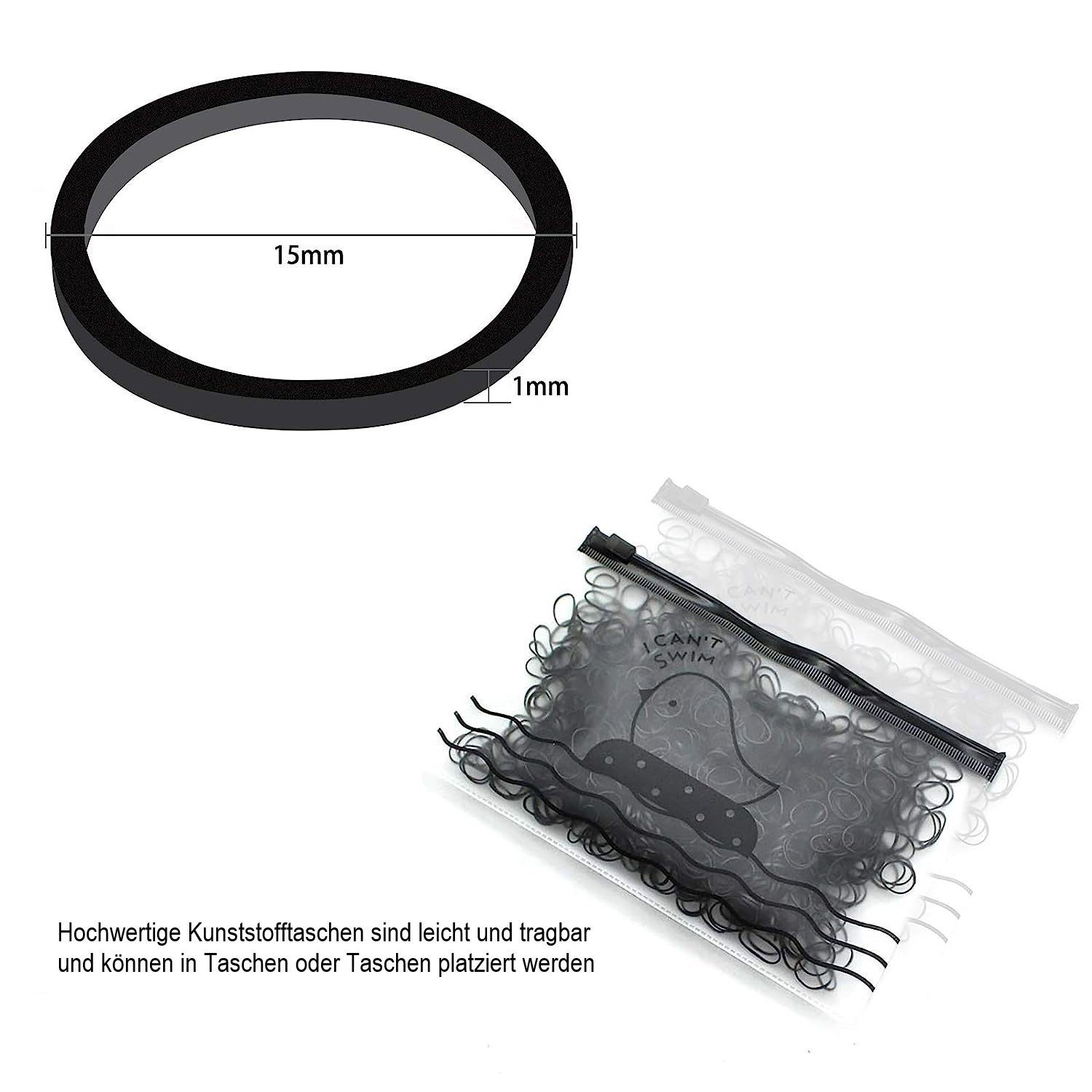 WaKuKa Diadem zum Gummi Stirnband, Weben geeignet Mini Farbe (500-tlg) elastisches