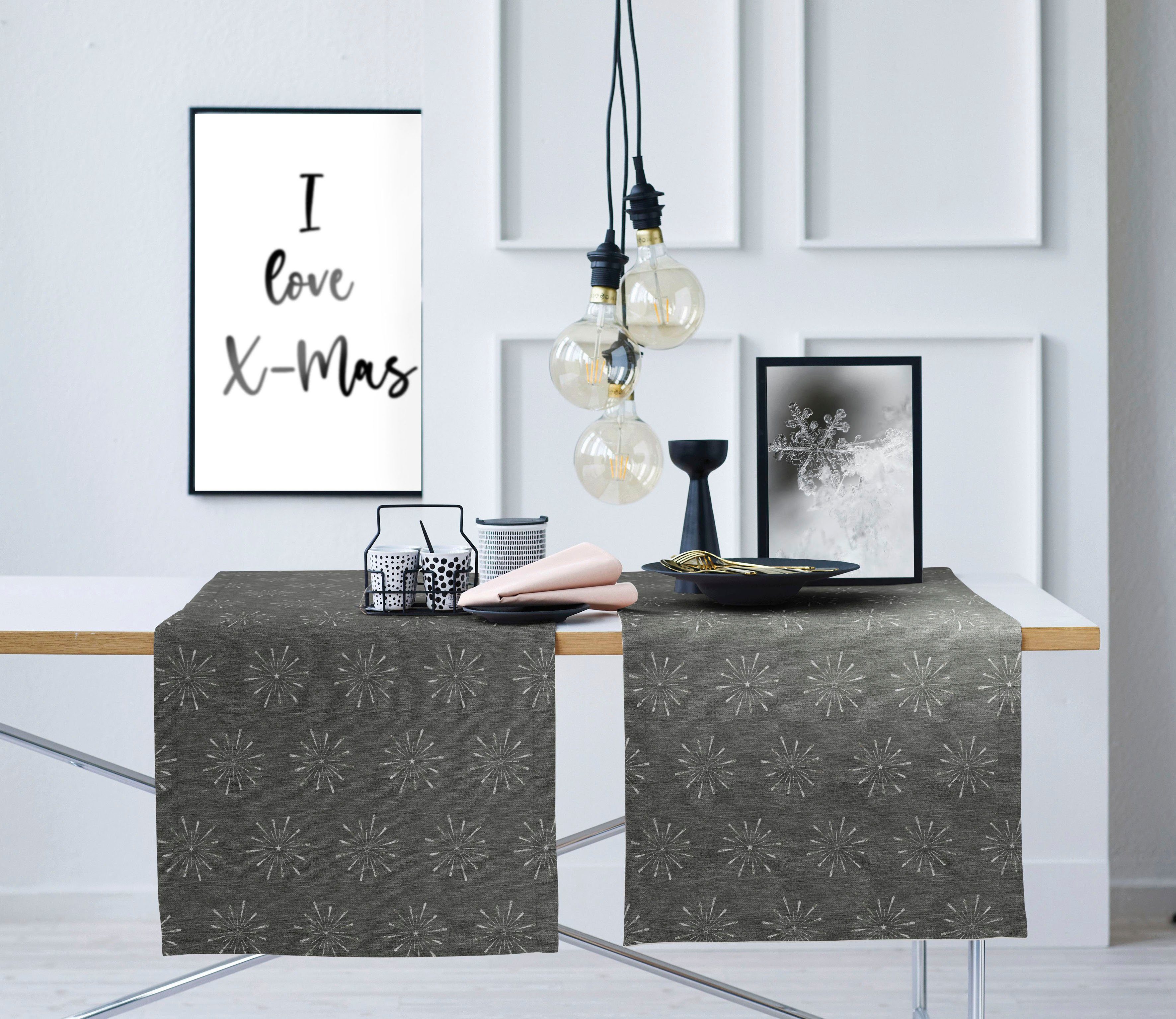 APELT Tischläufer 6302 CHRISTMAS GLAM, Weihnachtsdeko, Weihnachten (1-tlg), Lurex-Jacquardgewebe