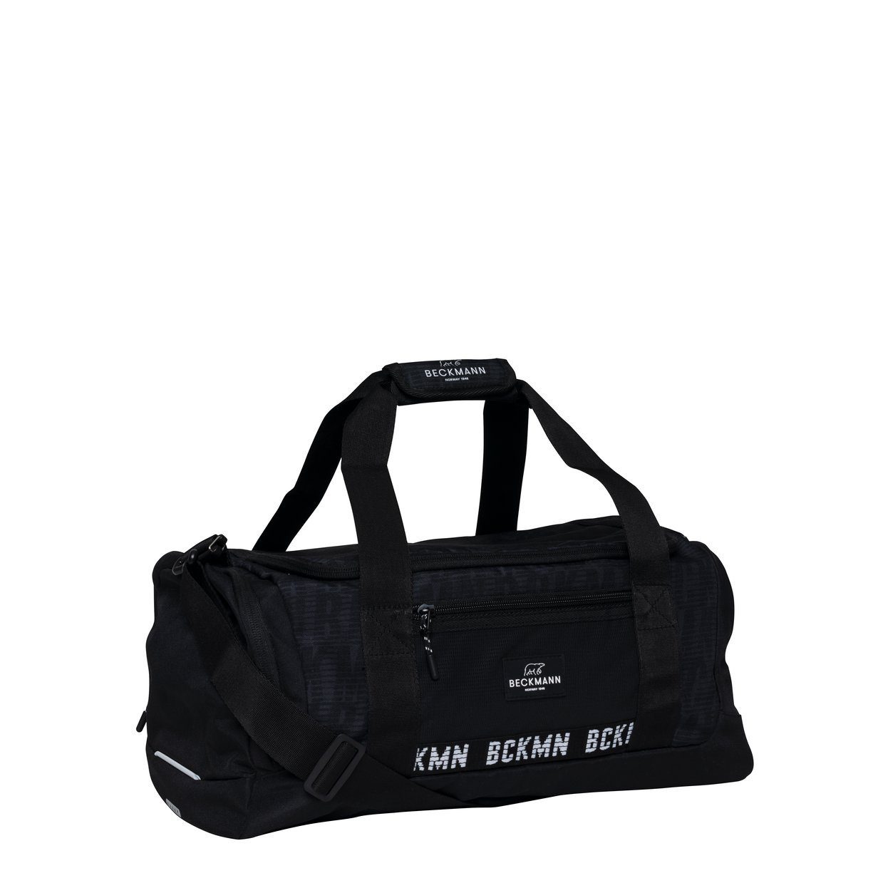schwarz Fitnesstasche Reisetasche Duffelbag Fjordlaender Sporttasche mit Schuhfach und abnehmbarem Schulterriemen