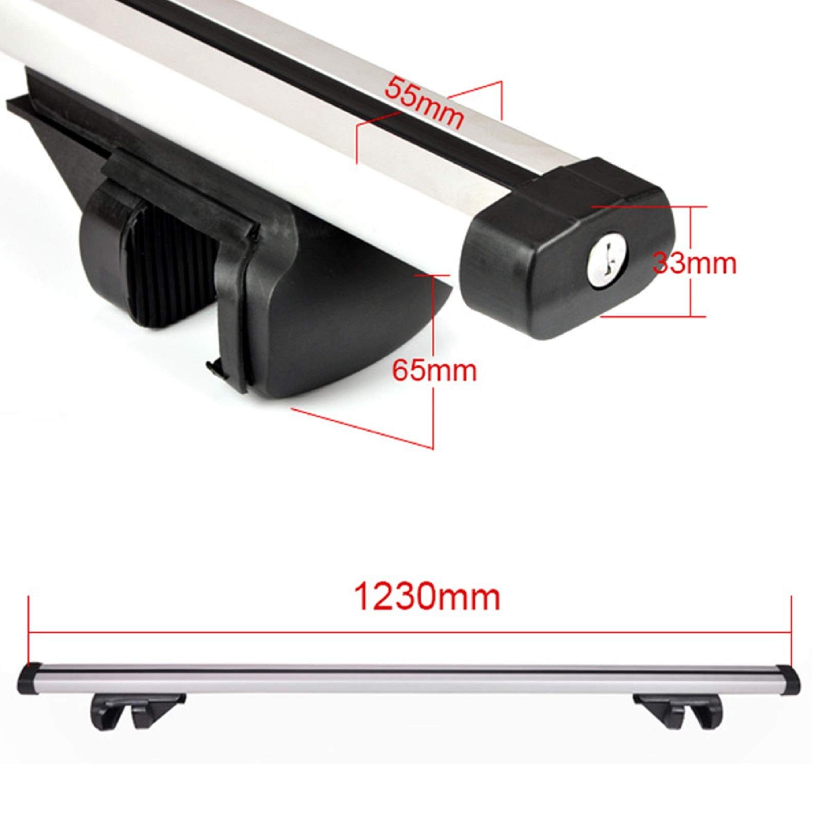 Youyijia Rack Aluminium roof rack, up to 150 kg,length 123 cm