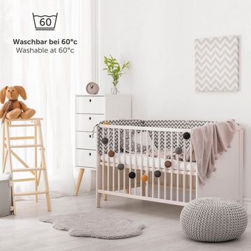 Spannbettlaken Atmungsaktives weiches und wärmendes Spannbettlaken, Laleni, Baumwolle, Gummizug: rundum, (1 Stück), Kinderbett, Spielgitter, Wiege oder Stubenwagen mit Rundumgummizug