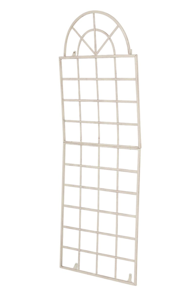 furnicato Rankgitter Viva 180x70 cm antik-creme, 1 St., Handgefertigtes Pflanzgitter mit antiker Patina für deine Wand