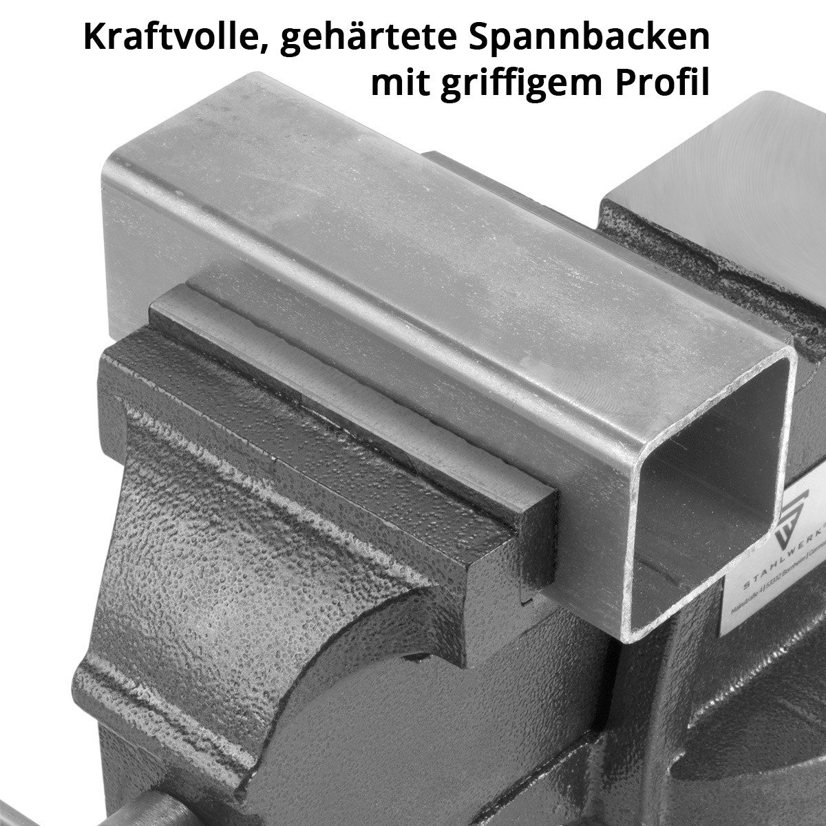 STAHLWERK Schraubstock BV-150 ST aus Gusseisen mit 150 mm Spannweite Maschinenschraubstock, Packung, 1-St., Einzel, mit 150 mm Spannweite