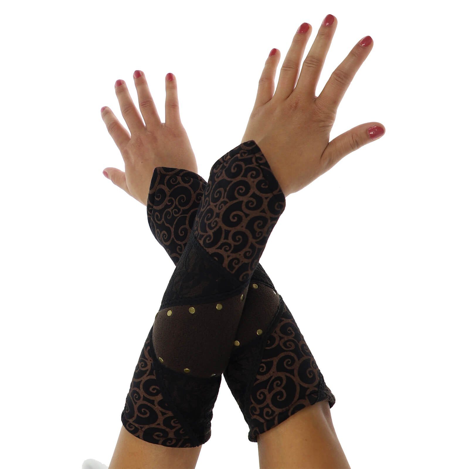 KUNST UND MAGIE Armstulpen Kunst&Magie Damen Armstulpen Fleece Stulpen Handwärmer Handschuhe Boho