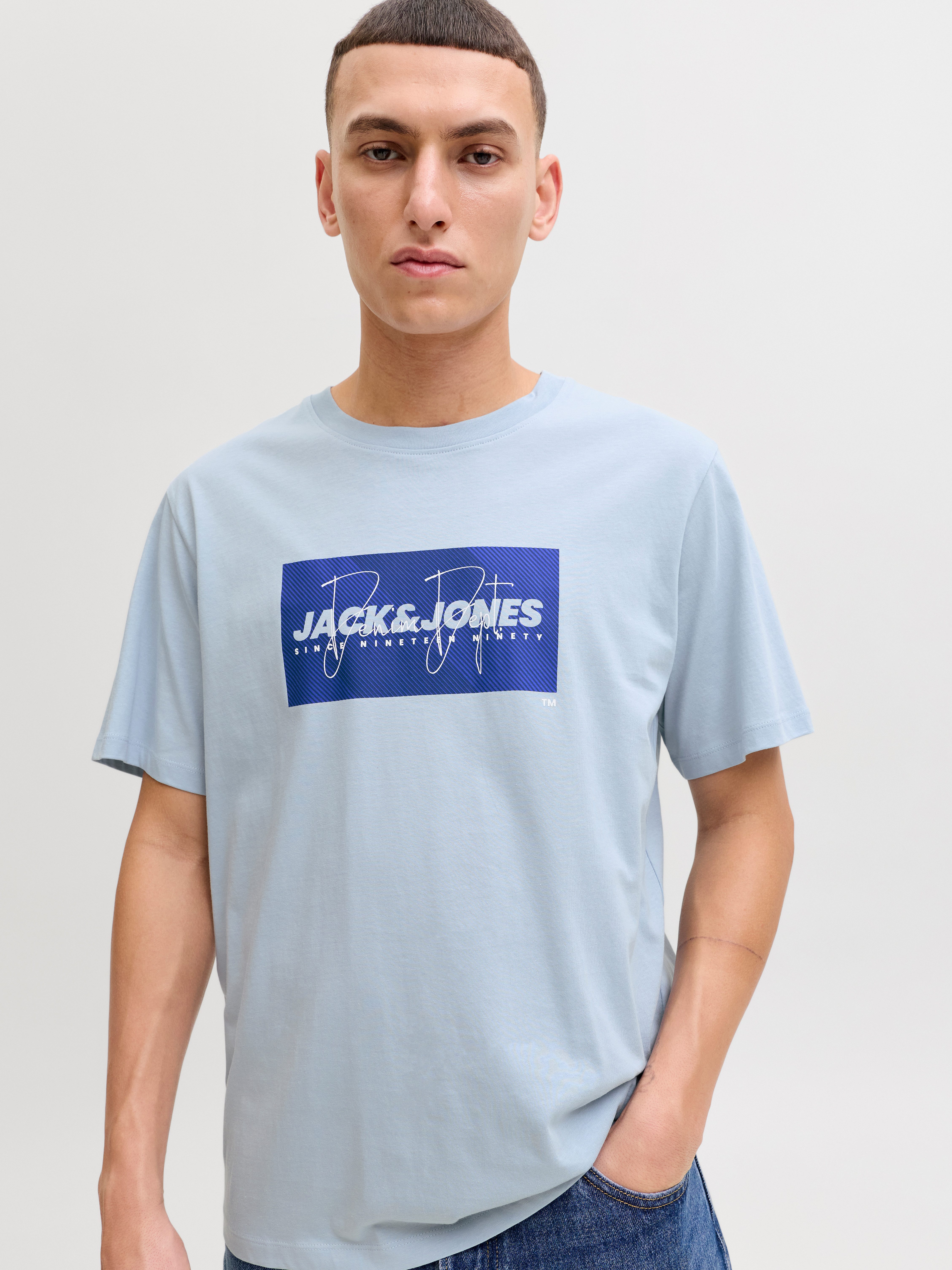 Jack & Jones Rundhalsshirt JJCOLE PRINT TEE SS CREW NECK