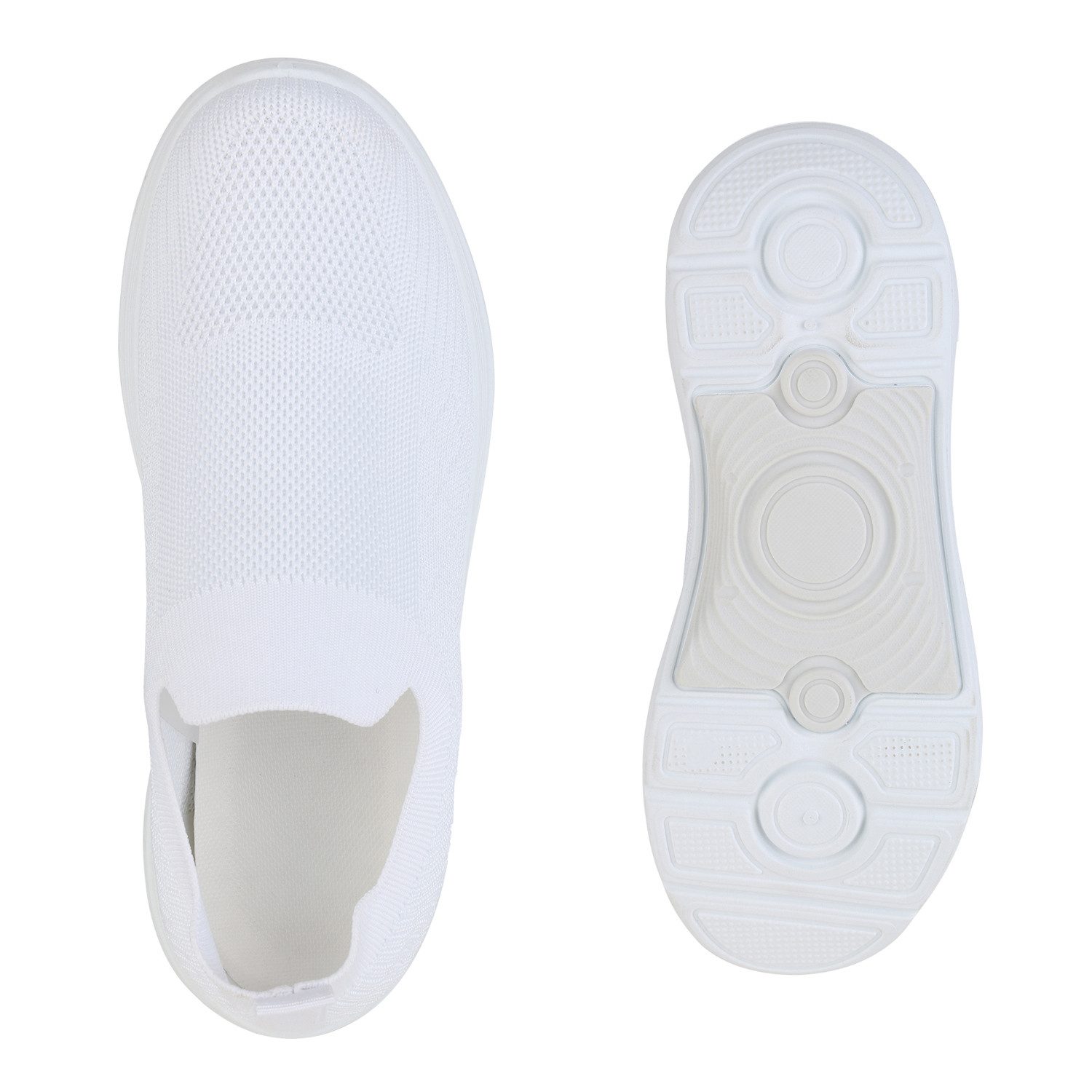 VAN HILL 841620 Slip-On Sneaker Herren Slip Ons Sportschuhe Sportliche Strick Profil-Sohle