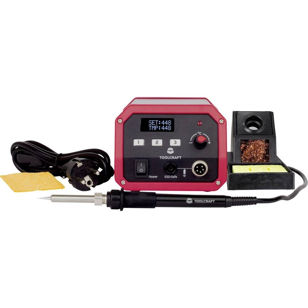 TOOLCRAFT Lötkolben Digitale Lötstation 50 W 1561694, inkl. Lötspitze