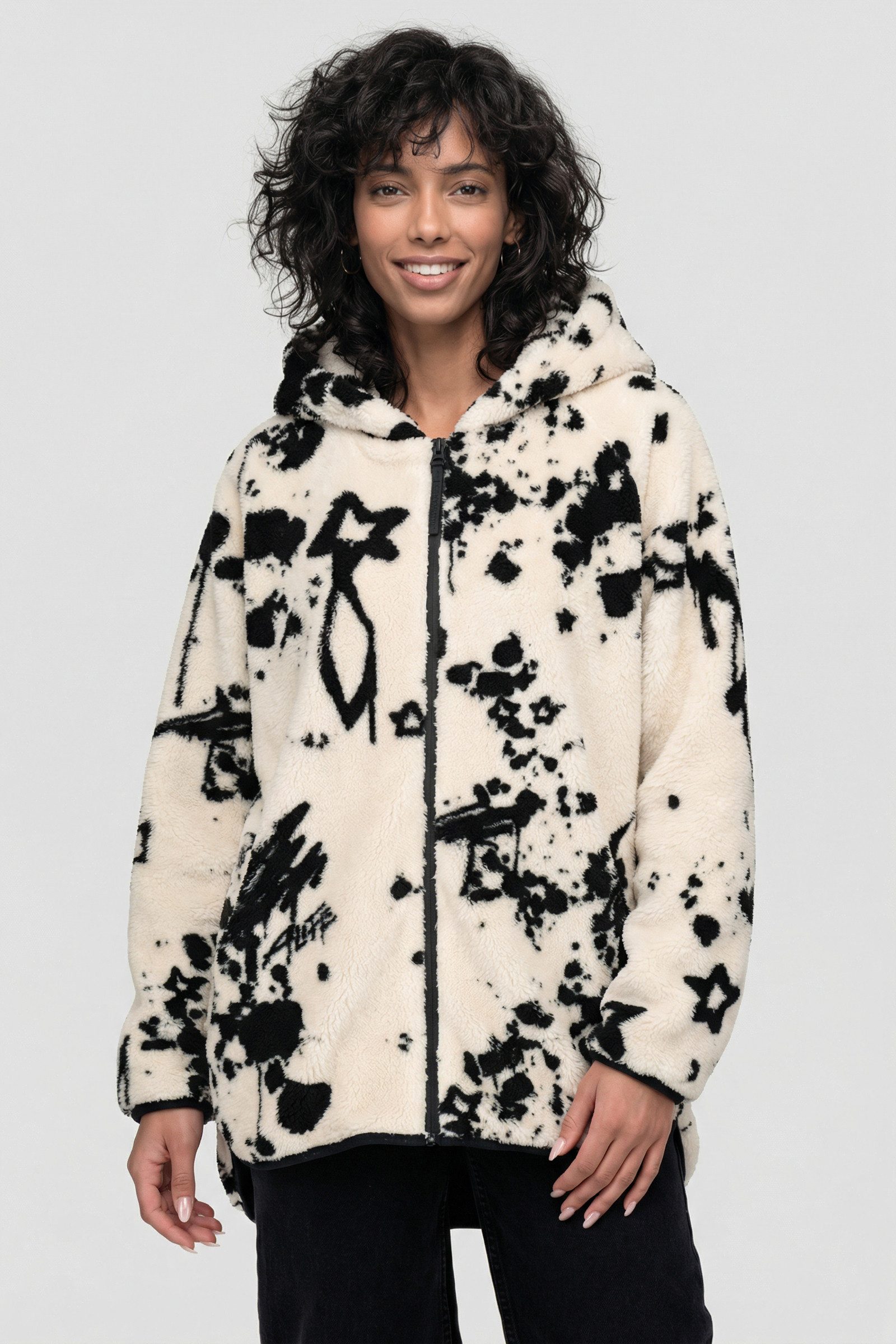 Alife & Kickin Sweatjacke Damen JacquelineAK T Übergangsjacke, Jacke leichte Kuschel-Jacke mit Stehkragen und Rei§verschluss