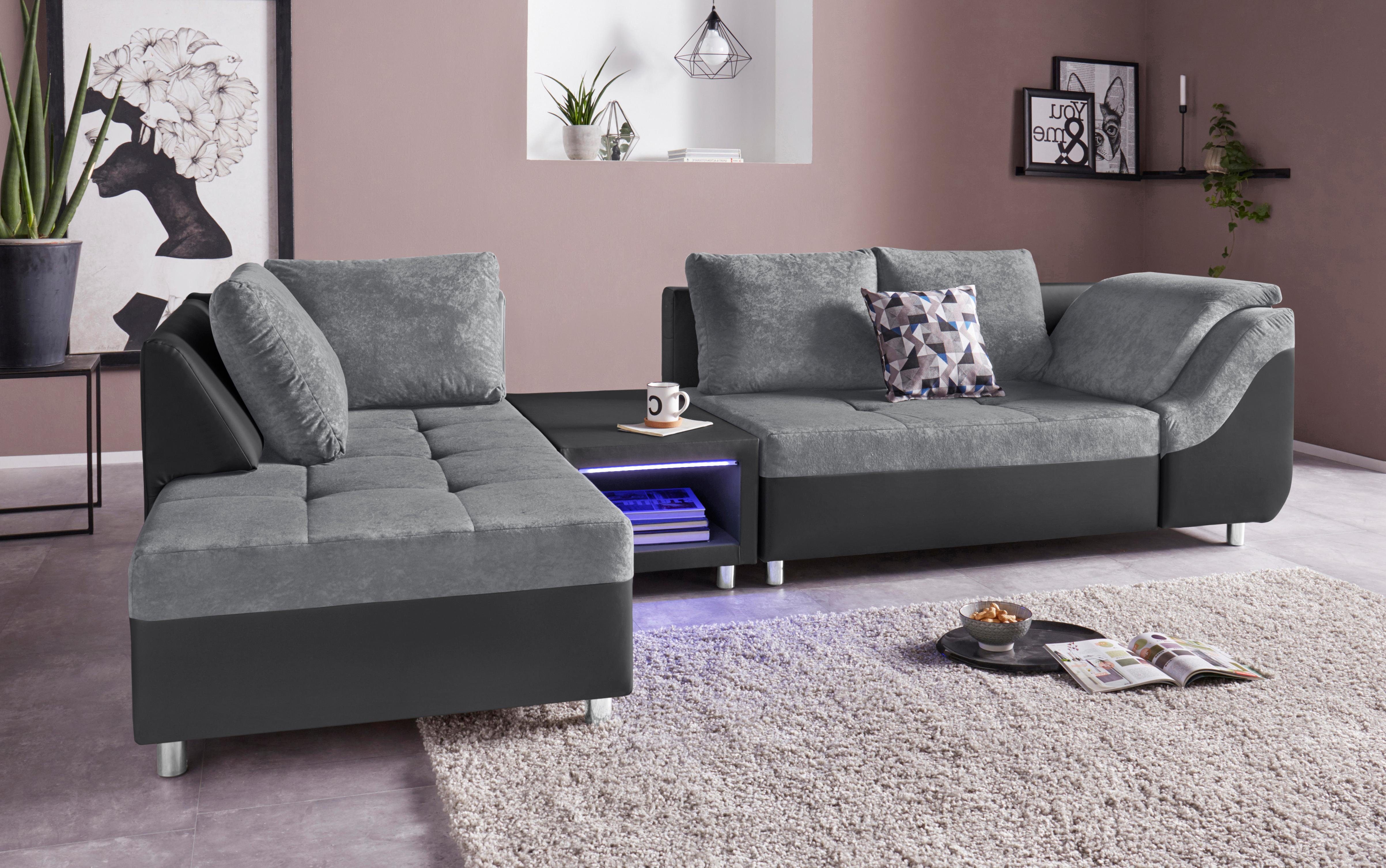 Collection Ab Ecksofa Inklusive Led Beleuchtung Und Couchtisch