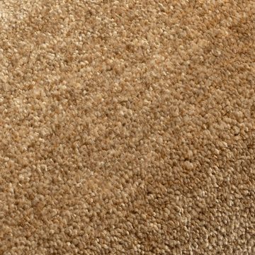 Teppich Kurzflor Teppich für Gästezimmer, warm, Unifarbe gold, Carpetia, rechteckig, Höhe: 12 mm
