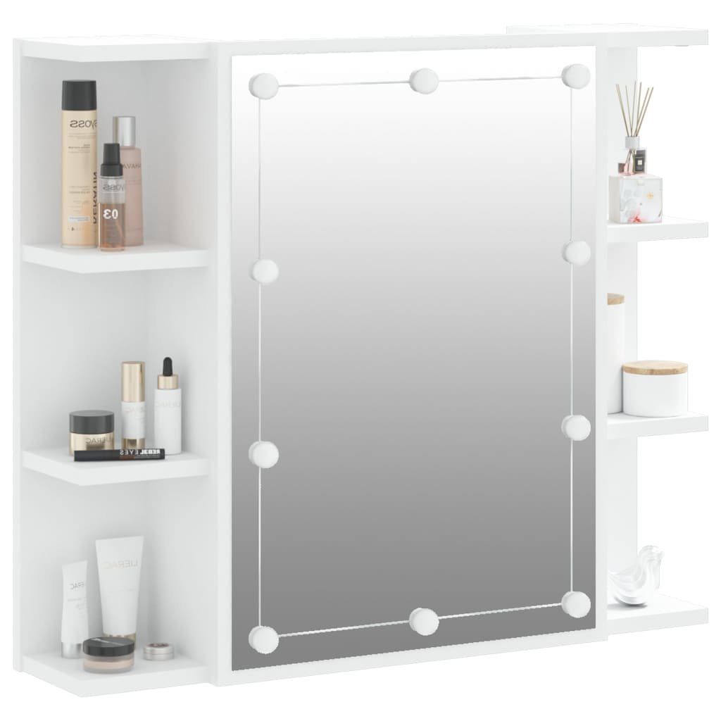 Spiegelschrank cm mit Weiß Badezimmerspiegelschrank (1-St) vidaXL LED 70x16,5x60