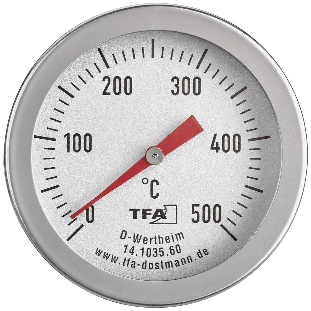 TFA Dostmann Backofenthermometer Profi-Backofenthermometer mit langem Temperaturfühlerals 14.1035.60, Einbaufähig
