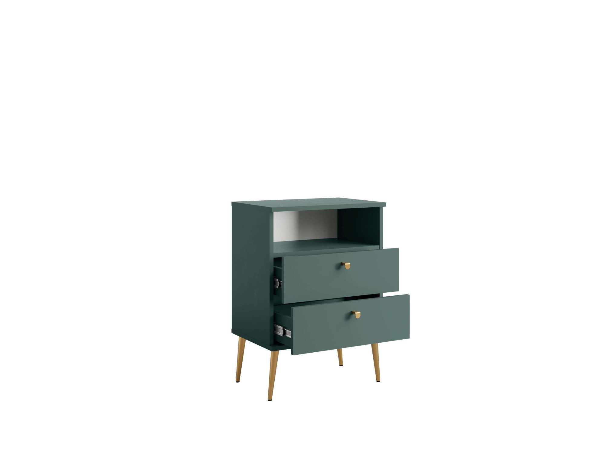 OTTO home Nachttisch Elyriia Nachtkommode mit 2 Schubladen und Fach, Premium-Qualität (Maße B/T/H: 50/34/70cm), mit viel Stauraum, modernes Design, pflegeleicht – Bild 4 von 5
