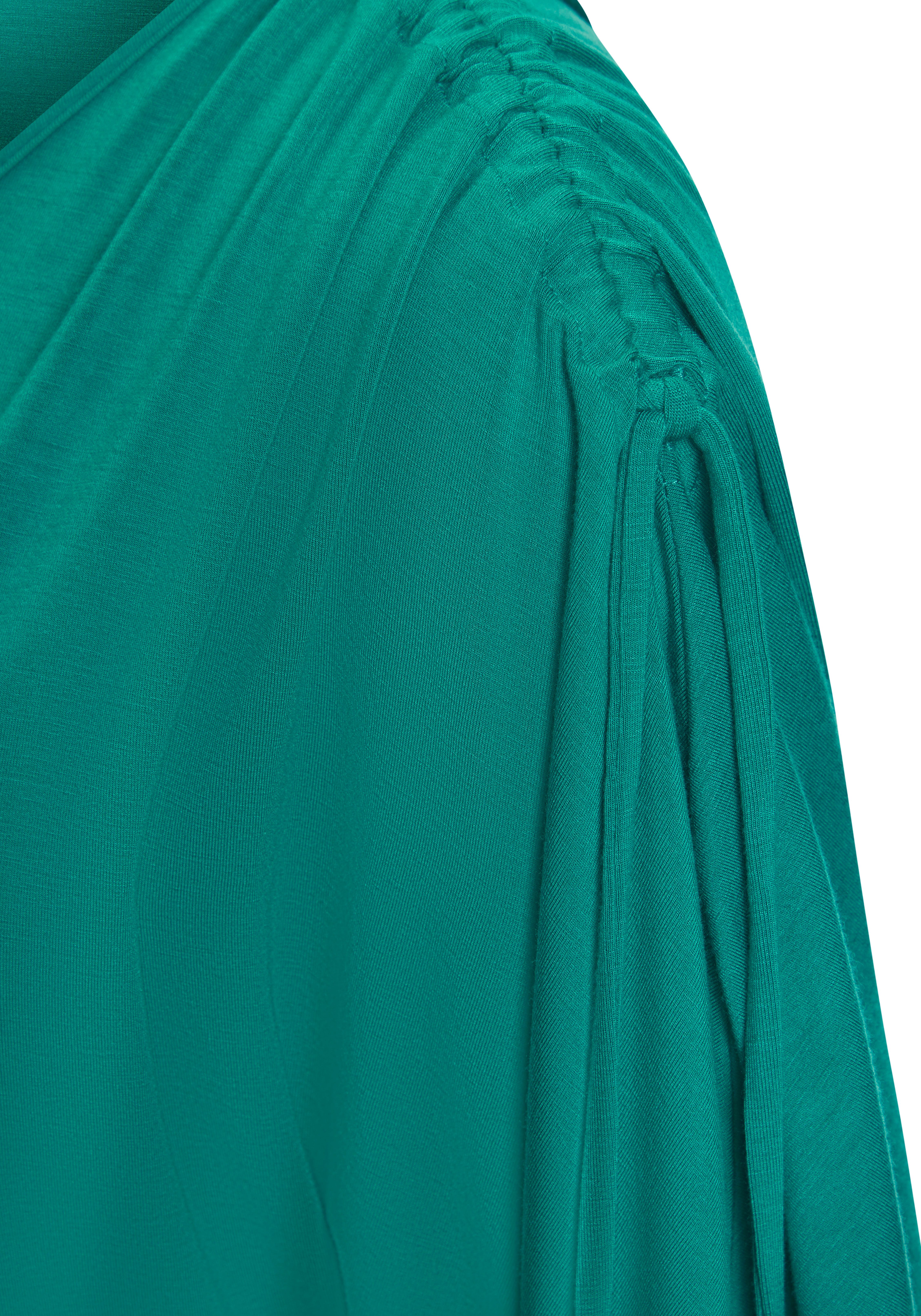 LASCANA Rundhalsshirt mit variabler Ärmellänge aus Viskose-Stretch – Bild 5 von 5