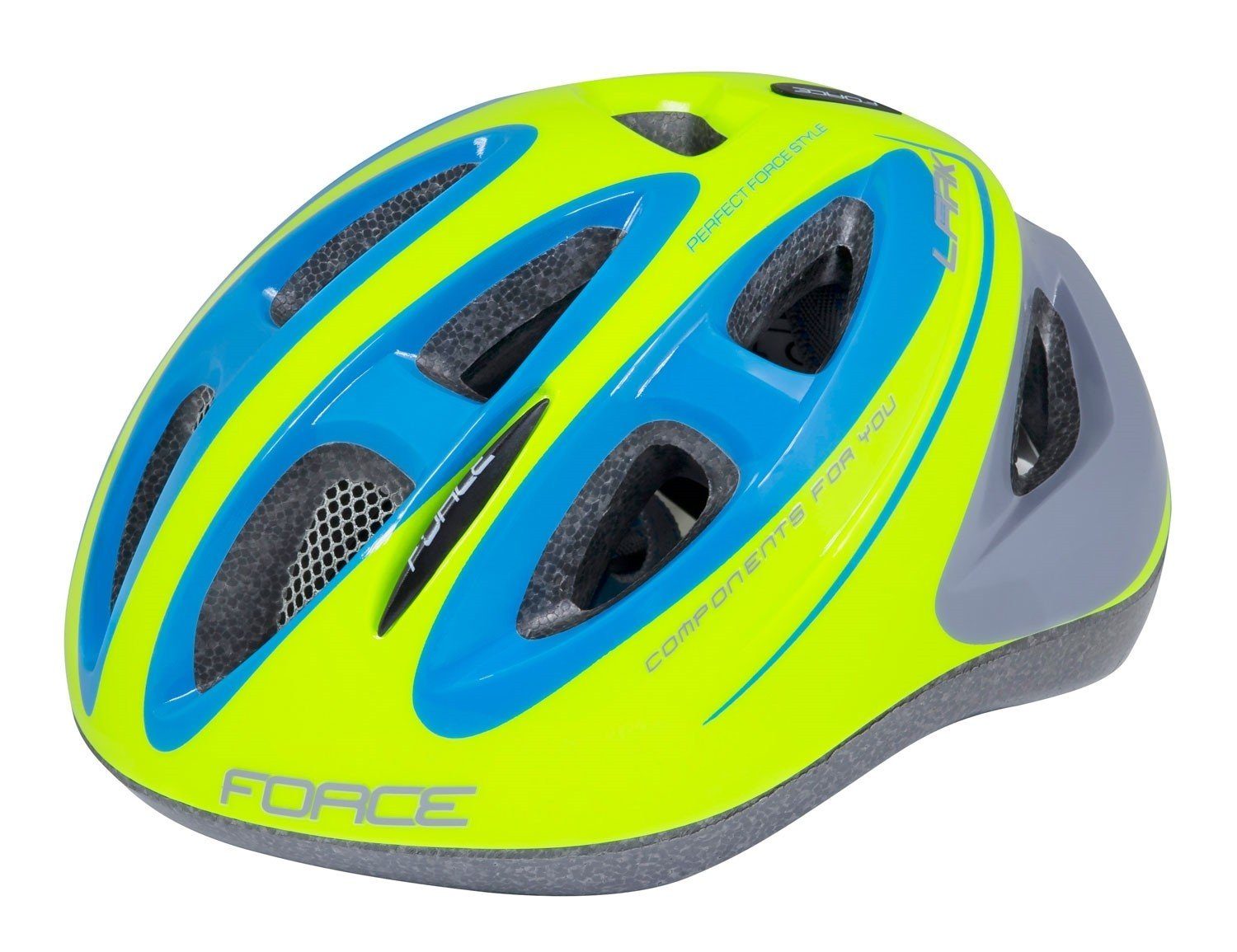Fahrradhelm Helm FORCE LARK child gelbhimmelblau Gr.S