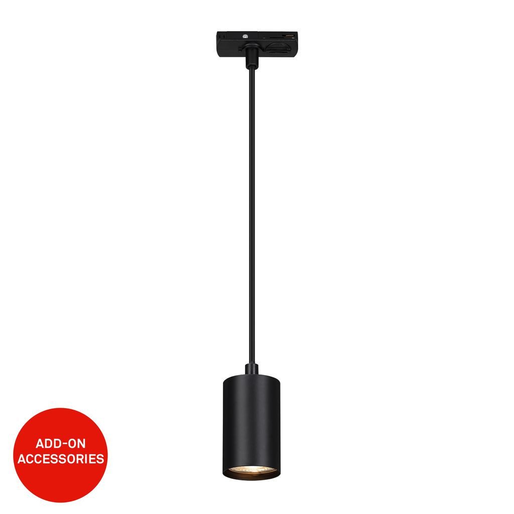 Briloner Leuchten LED Pendelleuchte 8006015, Dimmfunktion, ohne Leuchtmittel, Abhängig vom Leuchtmittel - Warmweiß / Neutralweiß / Kaltweiß, Pendelleuchte 1410x82x55 mm Schwarz max. 9W Schienensystem Rail Küche