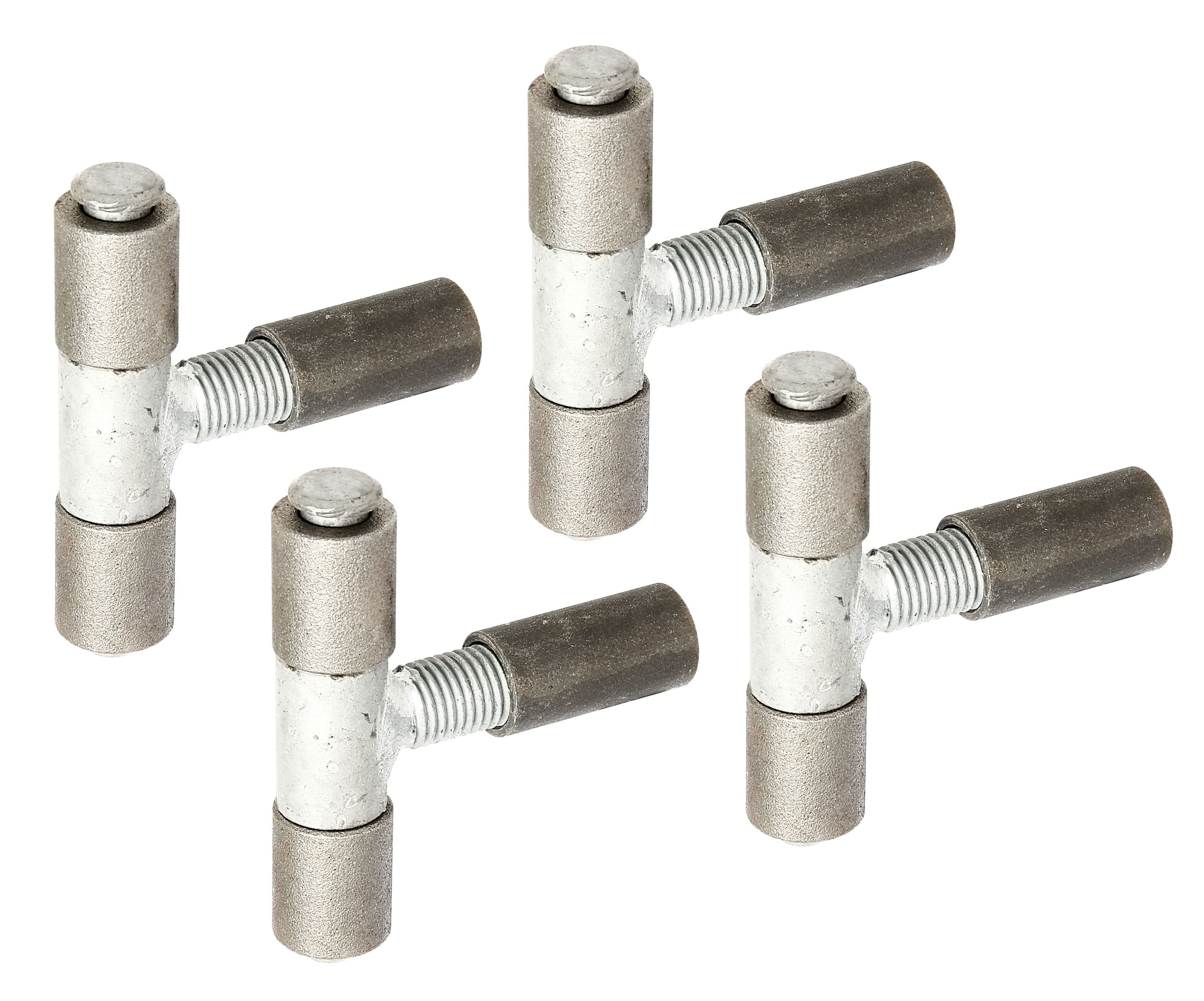 Alberts Zaunriegel Alberts 852474 Anschweißband, verstellbar um 40 mm, Stahl, mit verzink, Alberts 4x Anschweißband für Metalltore, verstellbar, zum Anschweißen