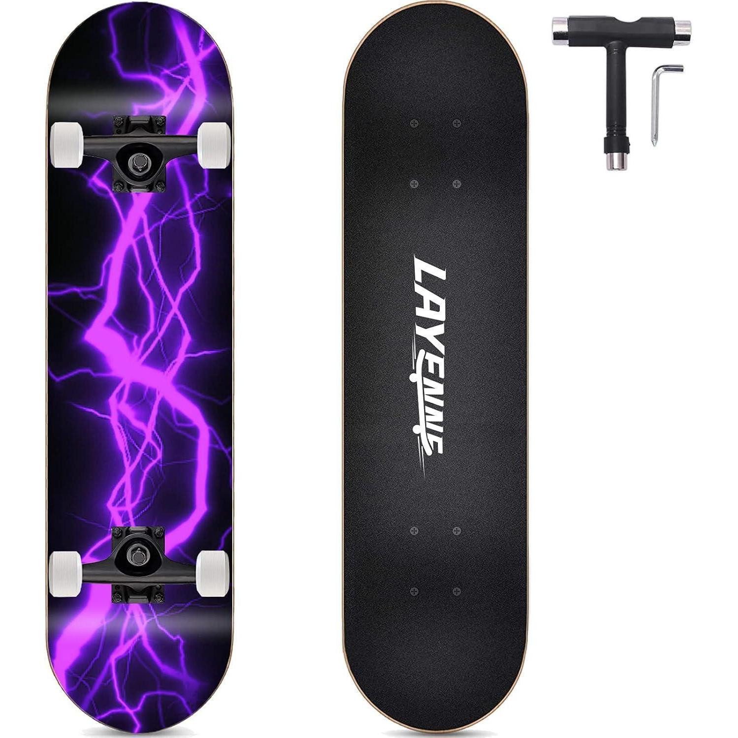 Skateboard Skateboard 31 Zoll ABEC-11 Halterung Ahorn Deck Geeignet für Anfänger