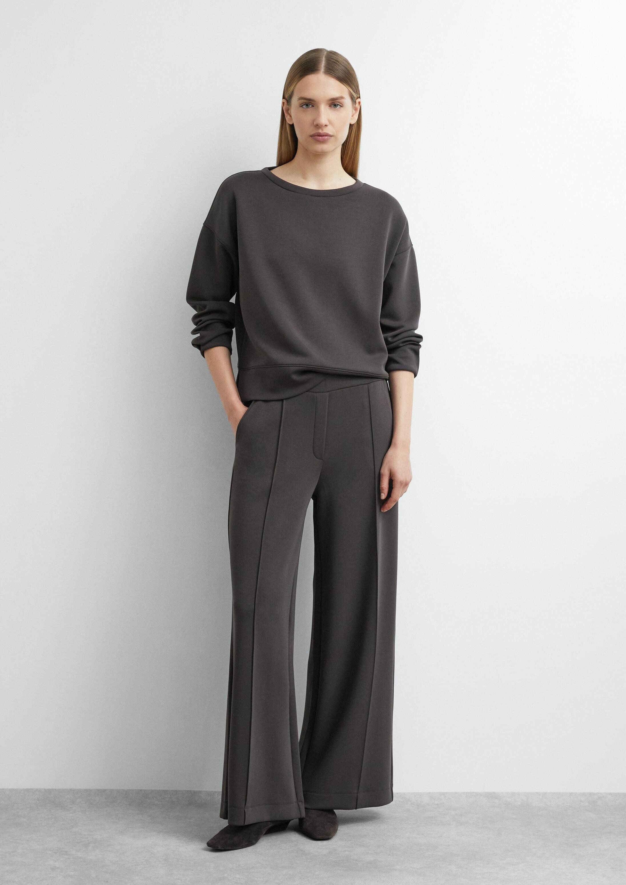comma Culotte Hose Weiche Schlupfhose mit Wide Leg