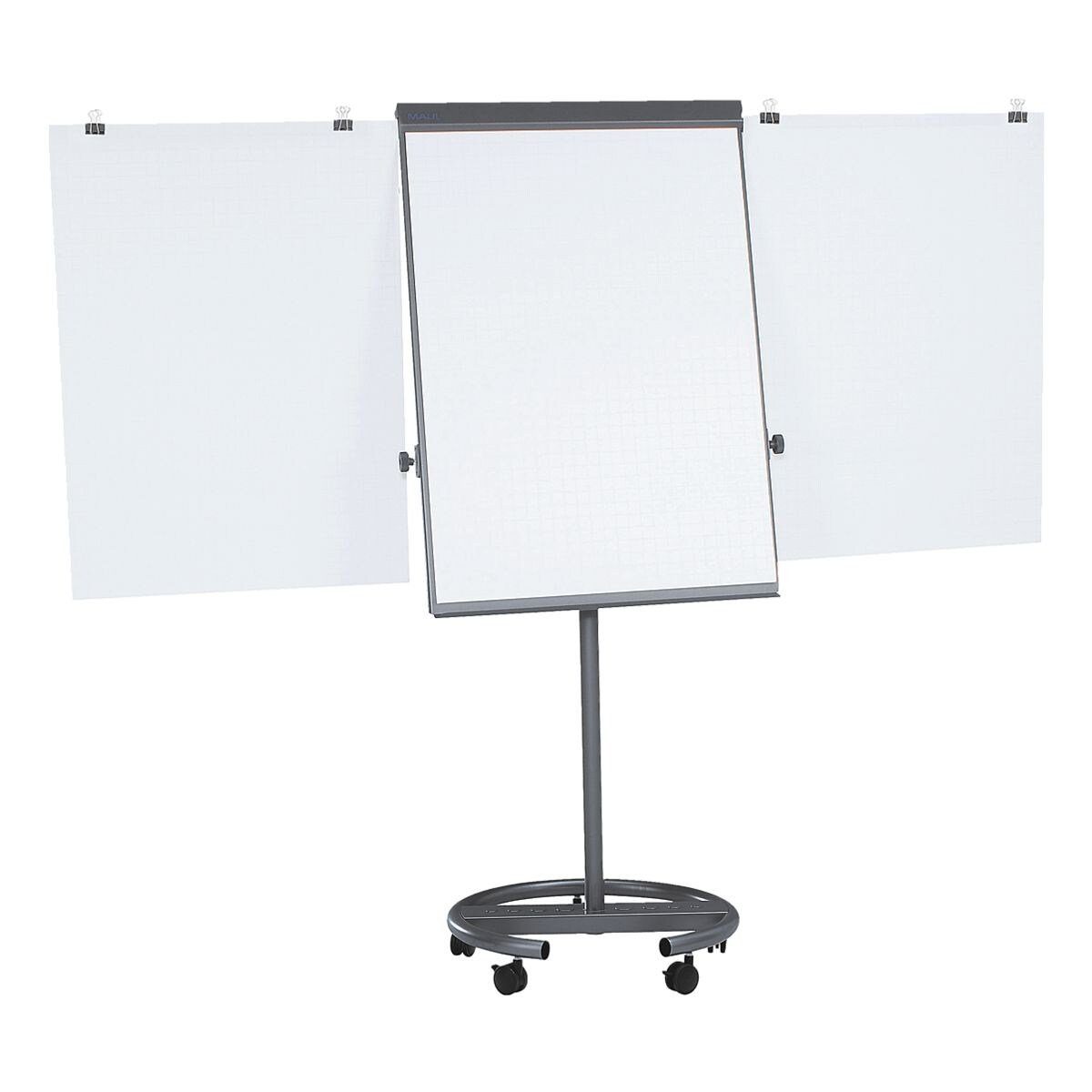 MAUL Magnettafel Office 63750, Flipchart 70x100 cm, H 172-196 cm, mit Rollen
