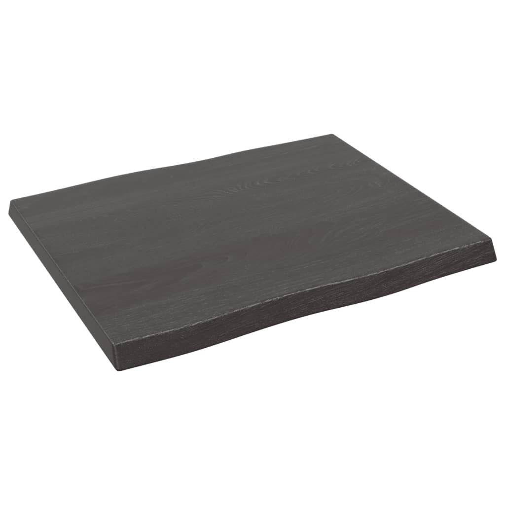60x50x(2-4) Massivholz Baumkante (1 cm Behandelt Tischplatte furnicato St)